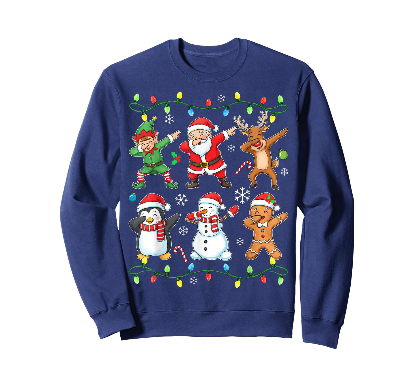 Christmas Squad Funny Matching Santa Reindeer Snowman Dab T-Shirt