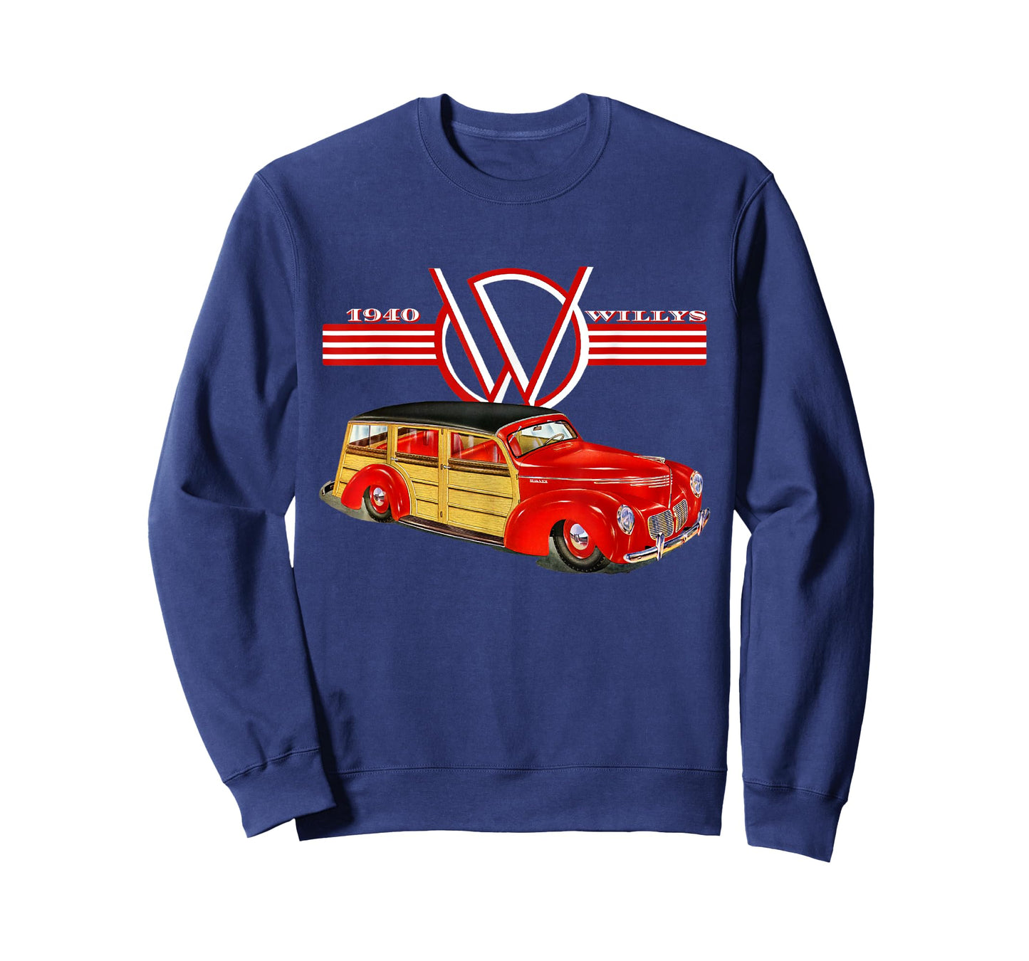 1940 Willys Hot Rod Woody Station Wagon Deluxe Model T-Shirt