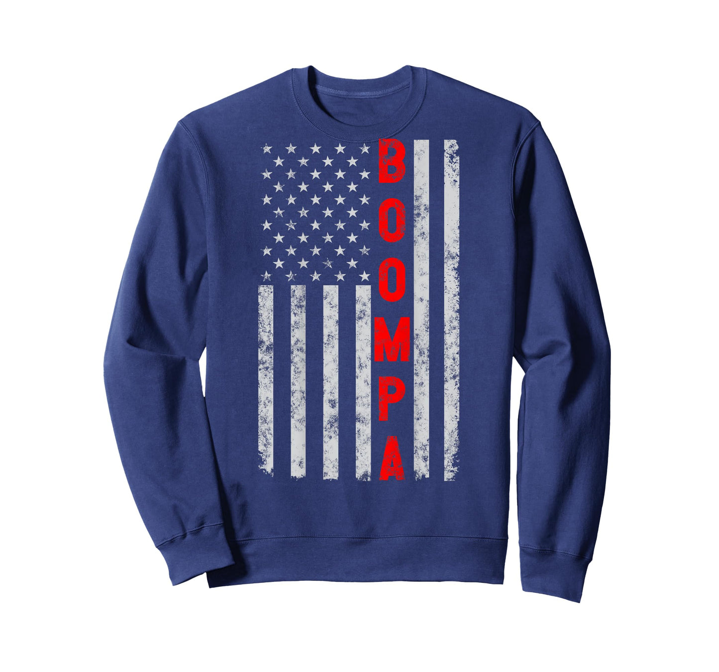 Boompa Fathers Day Vintage Patriotic Grandpa American Flag T-Shirt