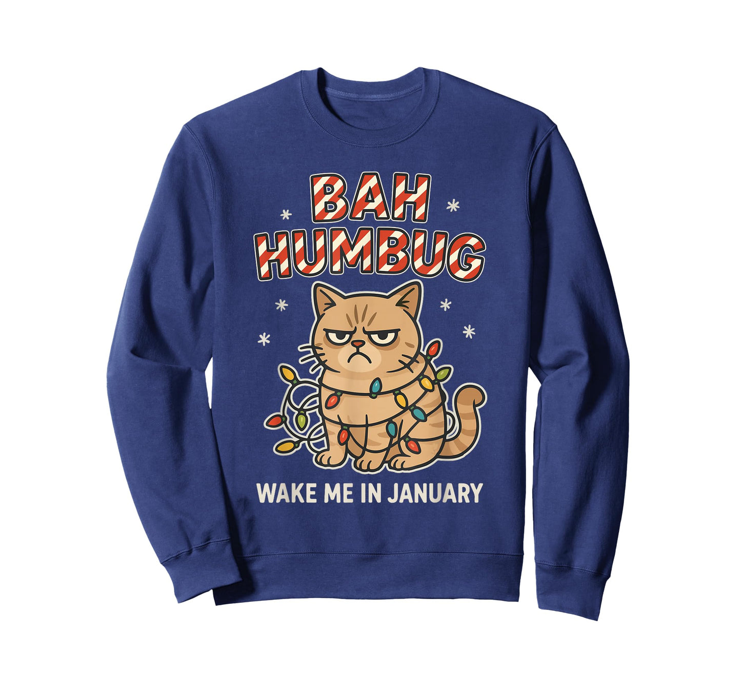 Bah Humbug Funny Bad Cat Christmas Hater Kitten Lover Xmas T-Shirt