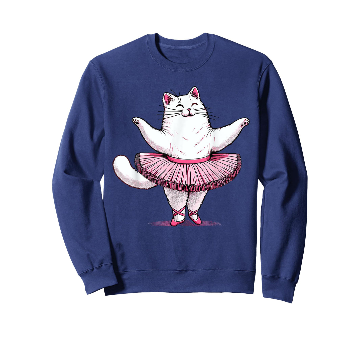 Cute Cat in Tutu Ballet Dancing Men Women Kids Funny Ballet T-Shirt