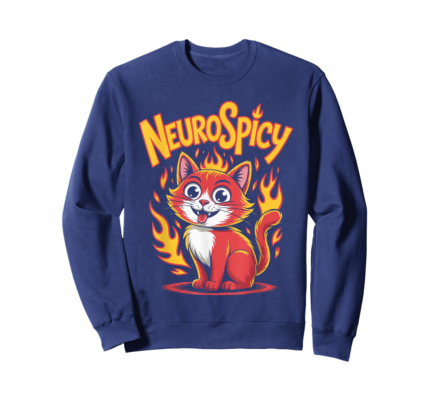 Neuro Spicy Funny Cat Pepper Design T-Shirt