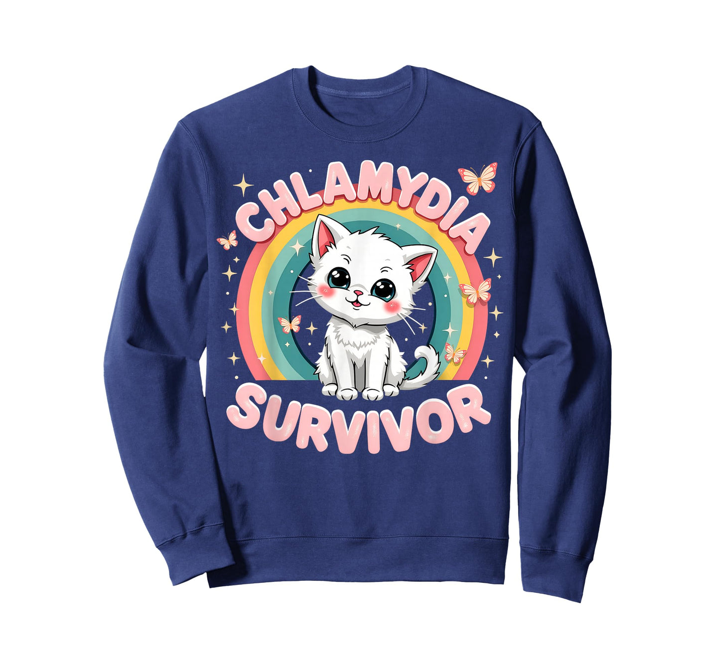 Chlamydia Survivor Cat Funny Adult Humor Inappropriate T-Shirt