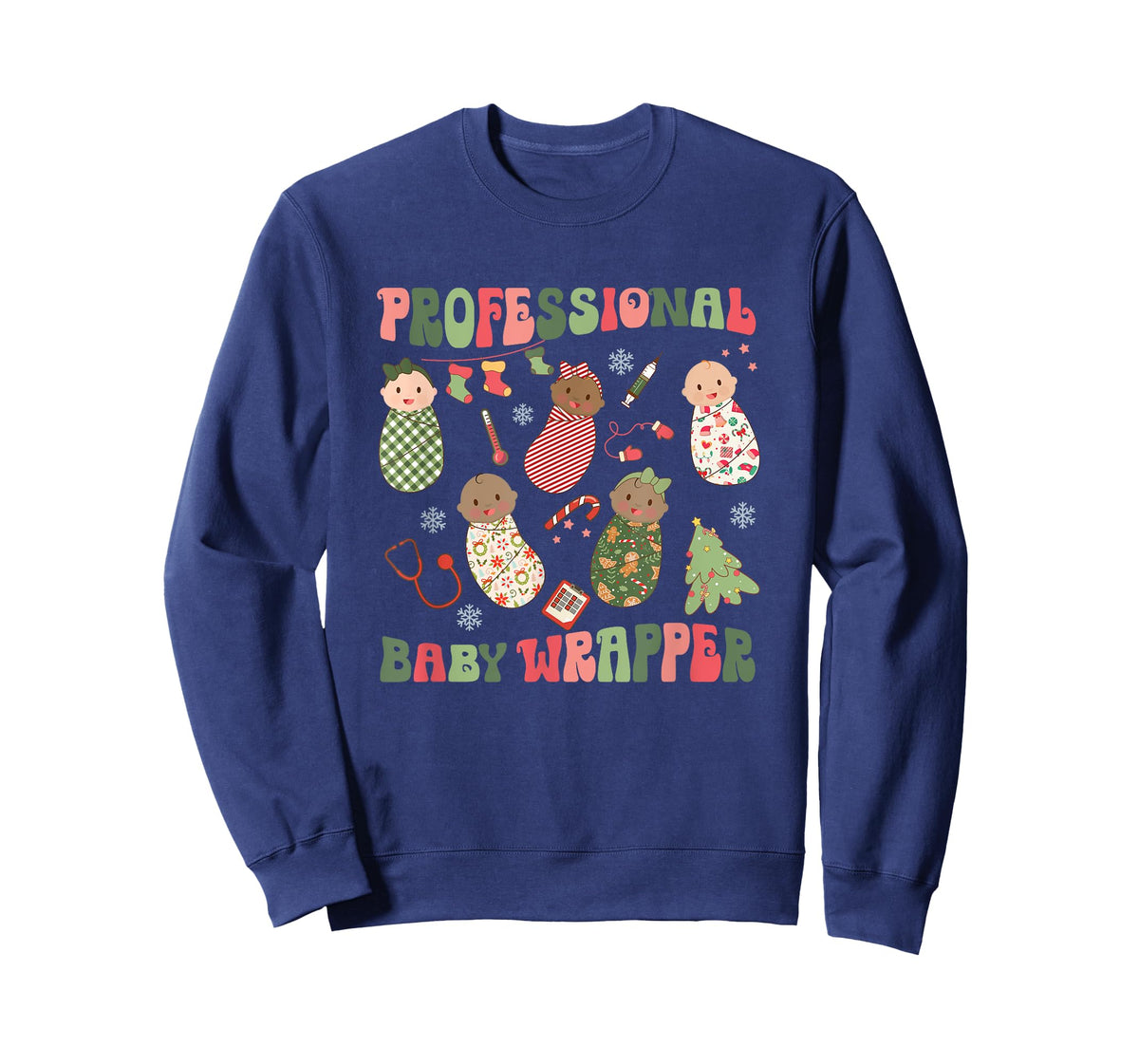 Professional Baby Wrapper Christmas Labor Delivery Nurse T-Shirt