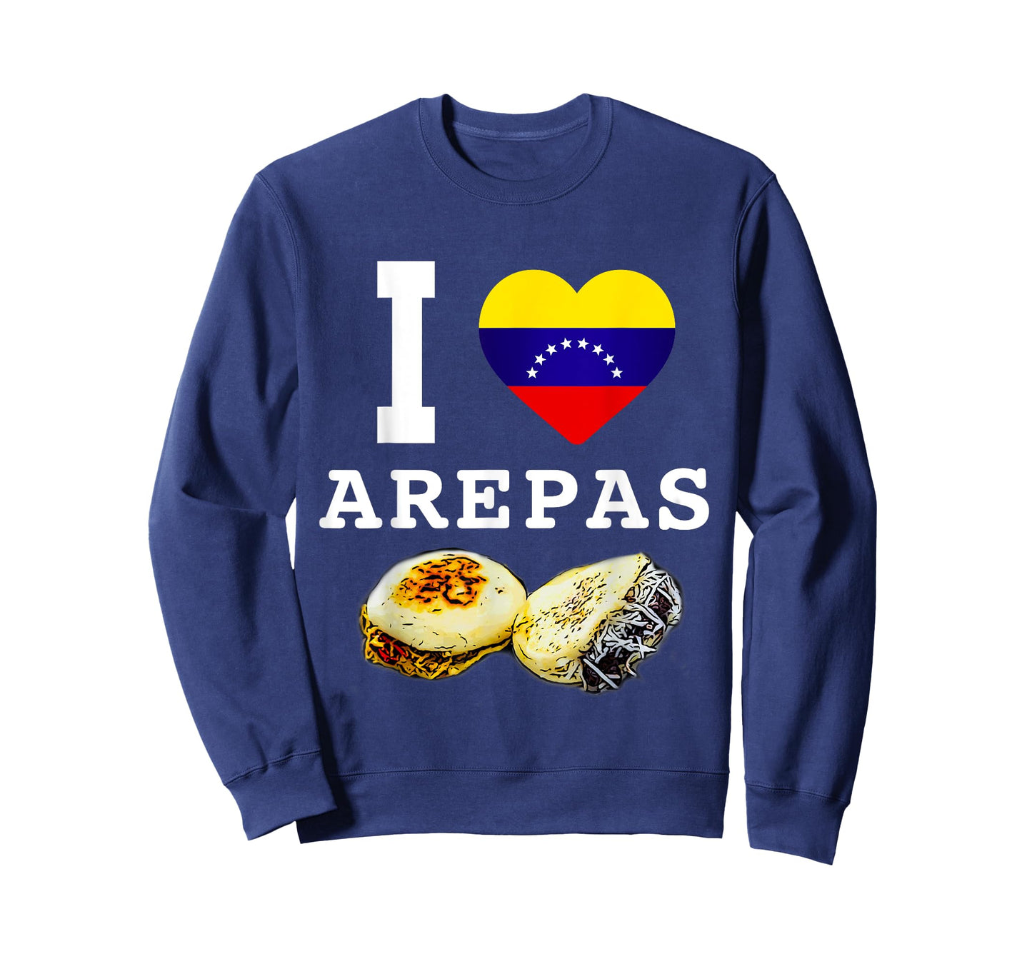 Funny Venezuela Food Flag Comida Venezolana I Love Arepas T-Shirt