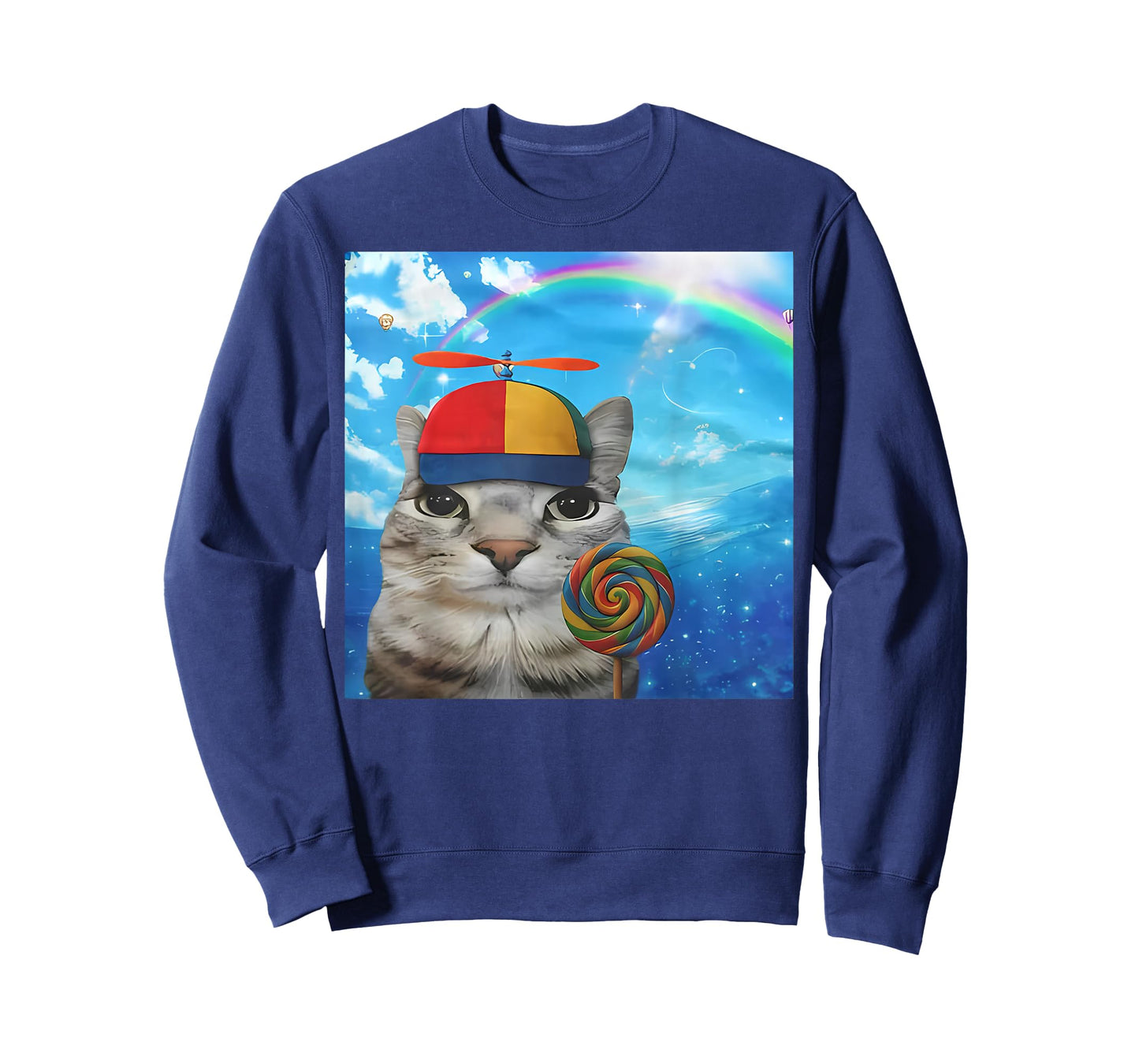 Happy Cat Dreamcore Funny Silly Kitten Brainrot Meme T-Shirt
