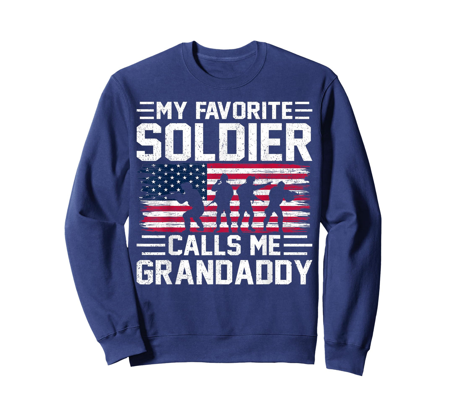 Mens USA Flag My Soldier Calls Me Grandaddy Army Father's Day T-Shirt