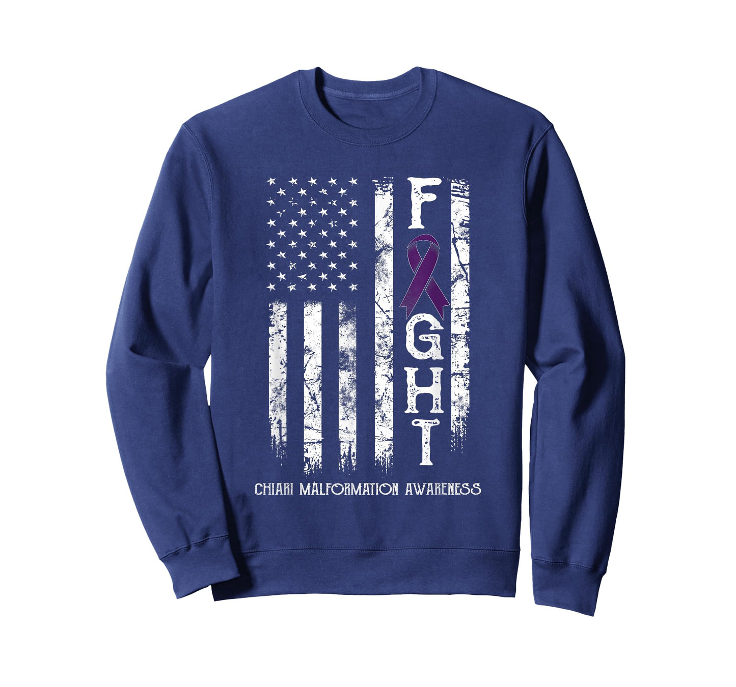 Chiari Malformation Warrior US Flag T-Shirt