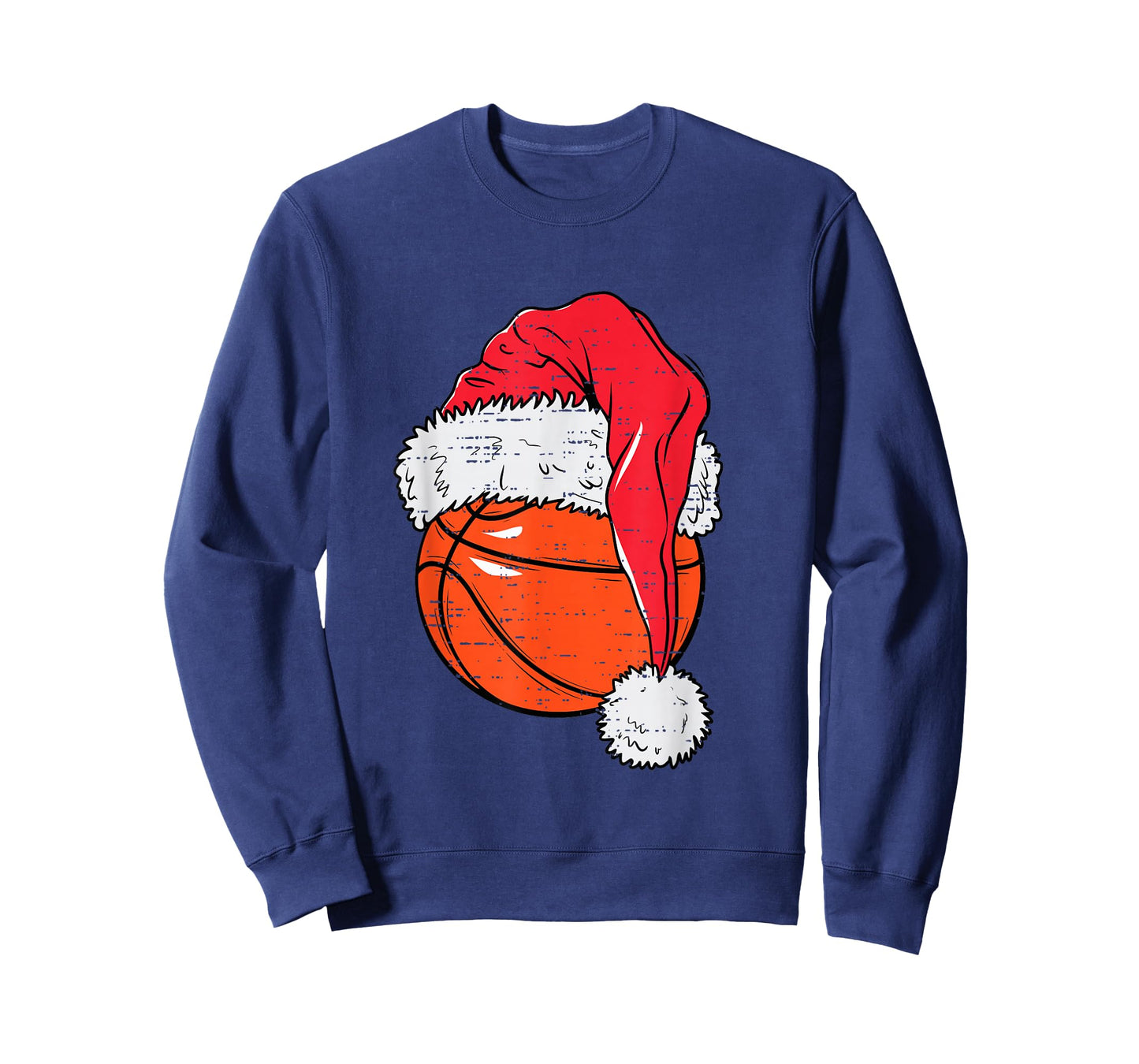 Funny Basketball Ball Santa Hat Christmas Xmas Men Boys Kids T-Shirt