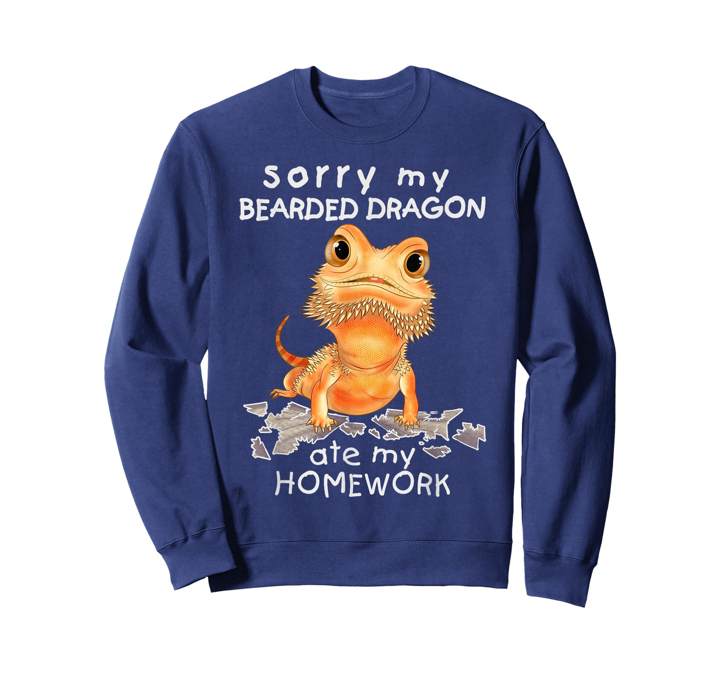 Funny Bearded Dragon Cute Lizard Beardie Ate My Homework T-Shirt