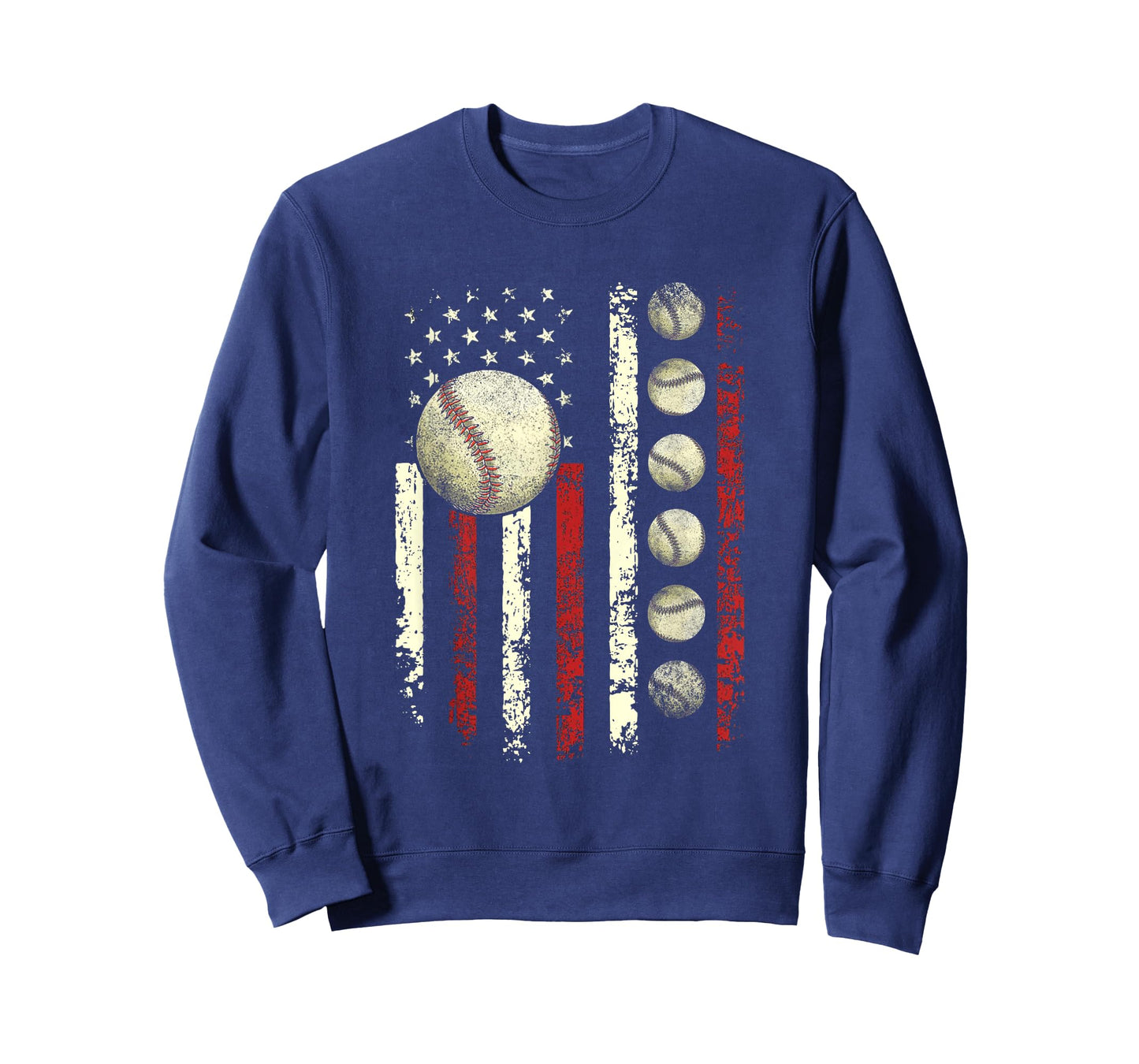 Vintage Baseball American Flag for Men Boys Girls Women T-Shirt
