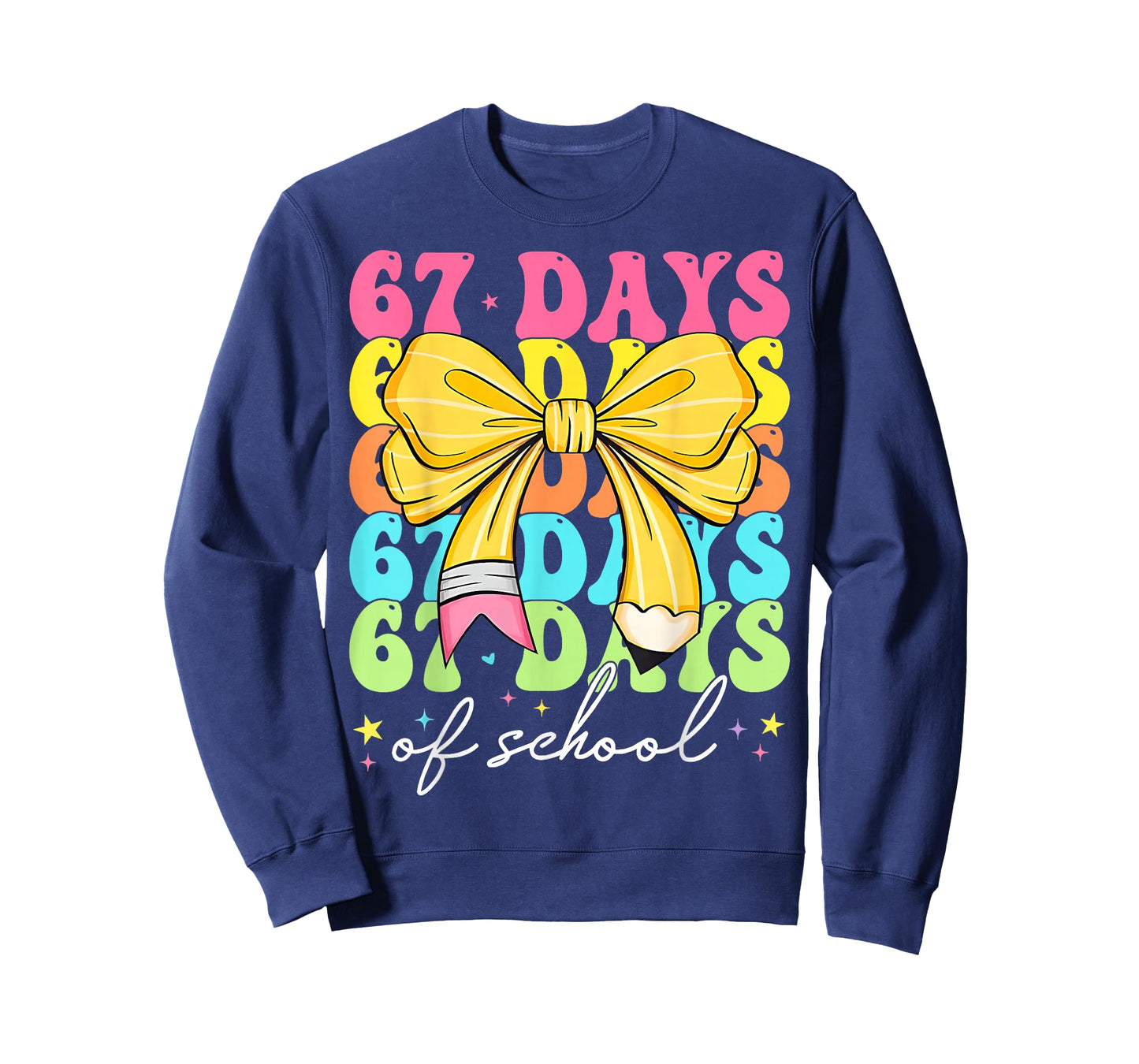 67 Days of School Girls Coquette Bow 67th Day of School T-Shirt