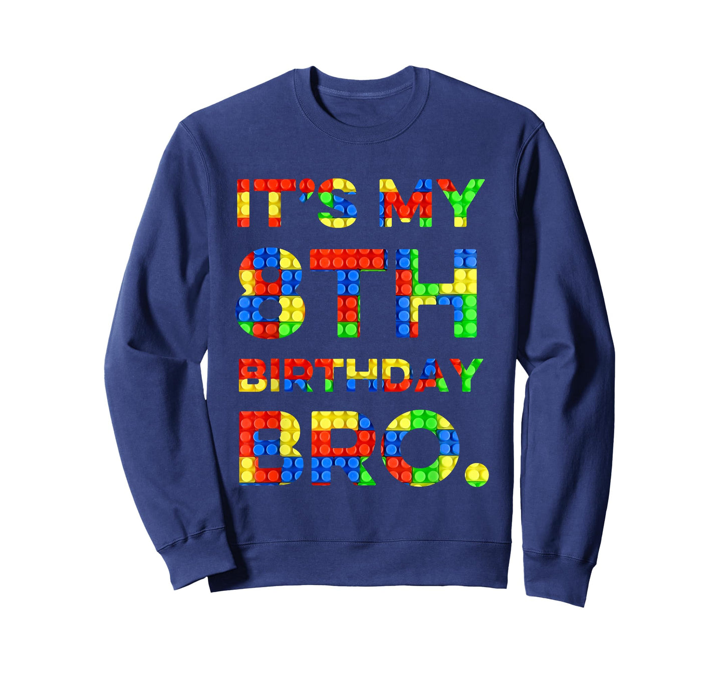 Cute 8th Birthday shirt 8 Years Old Block Building Boys T-Shirt