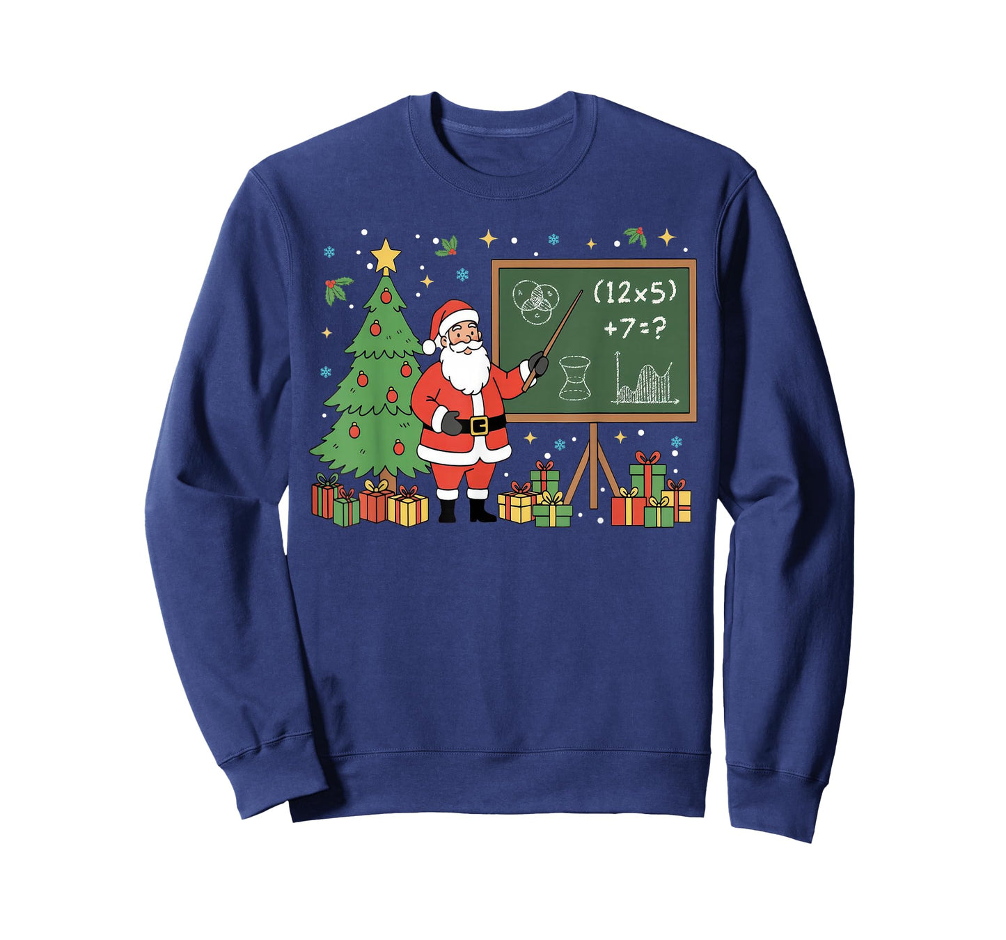 67 Teacher Santa Christmas Six Seven Meme Math Teacher Xmas T-Shirt