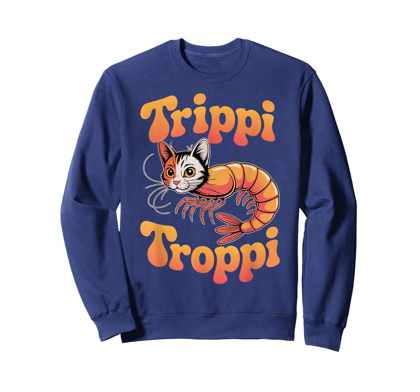 Trippi Troppi Shrimp Cat Italian Brainrot Retro 70s Meme T-Shirt