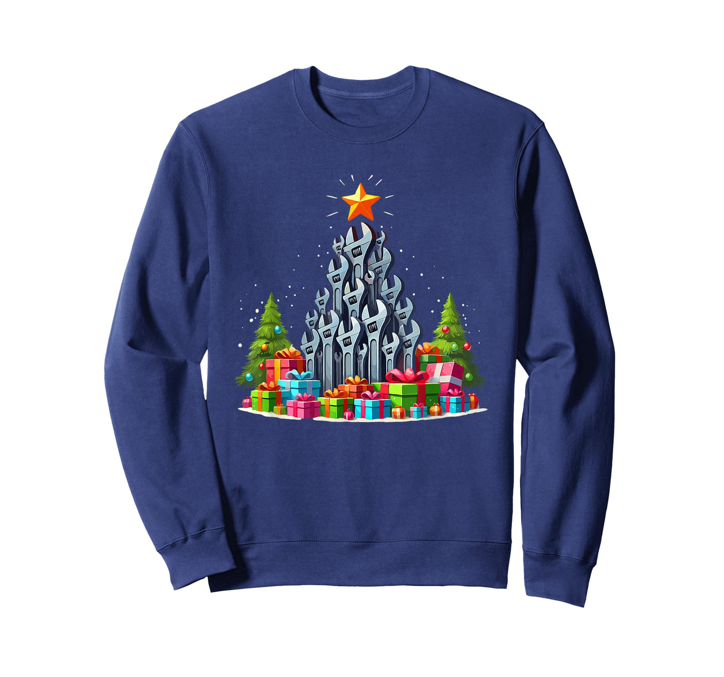 Christmas Tree Wrench Auto Mechanic Handyman T-Shirt