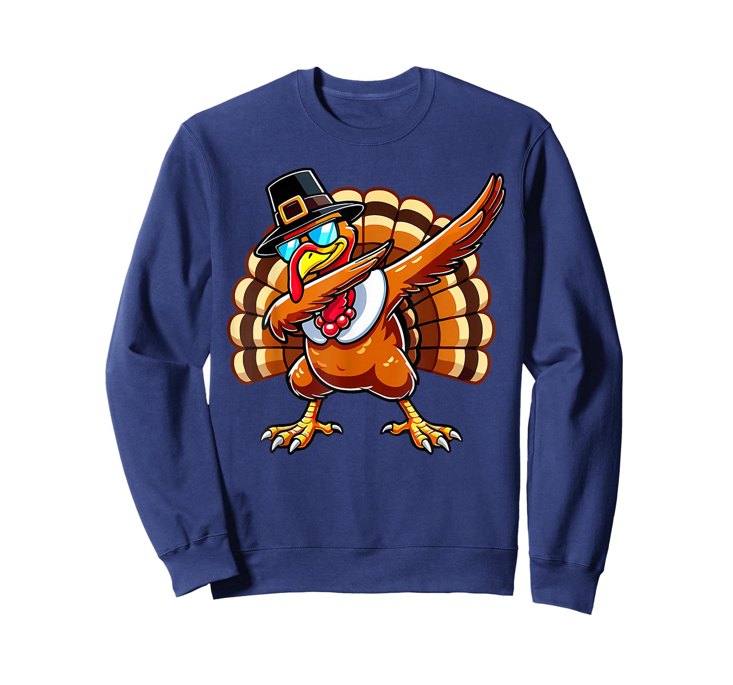 Funny Thanksgiving Turkey Pilgrim Hat Boys Men Kids Toddler T-Shirt