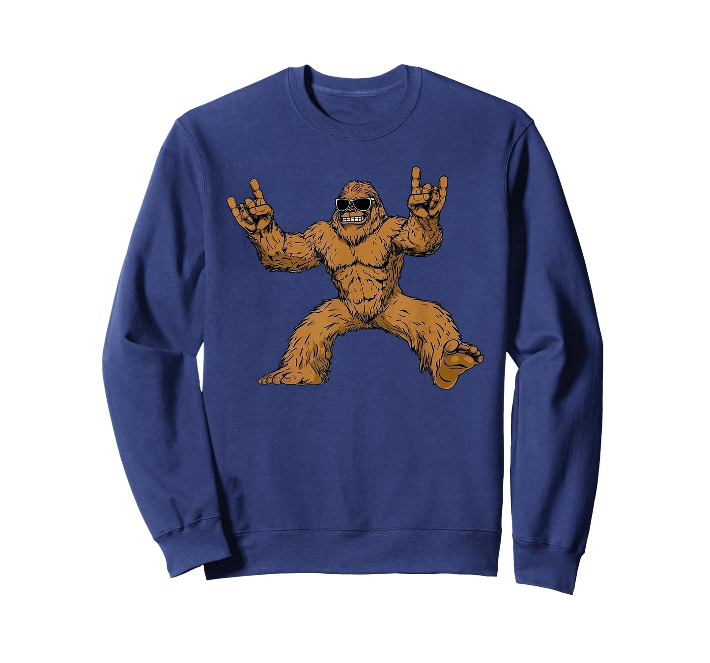 Funny Bigfoot Sasquatch Graphic Tee Men Boys Kids Rock On T-Shirt