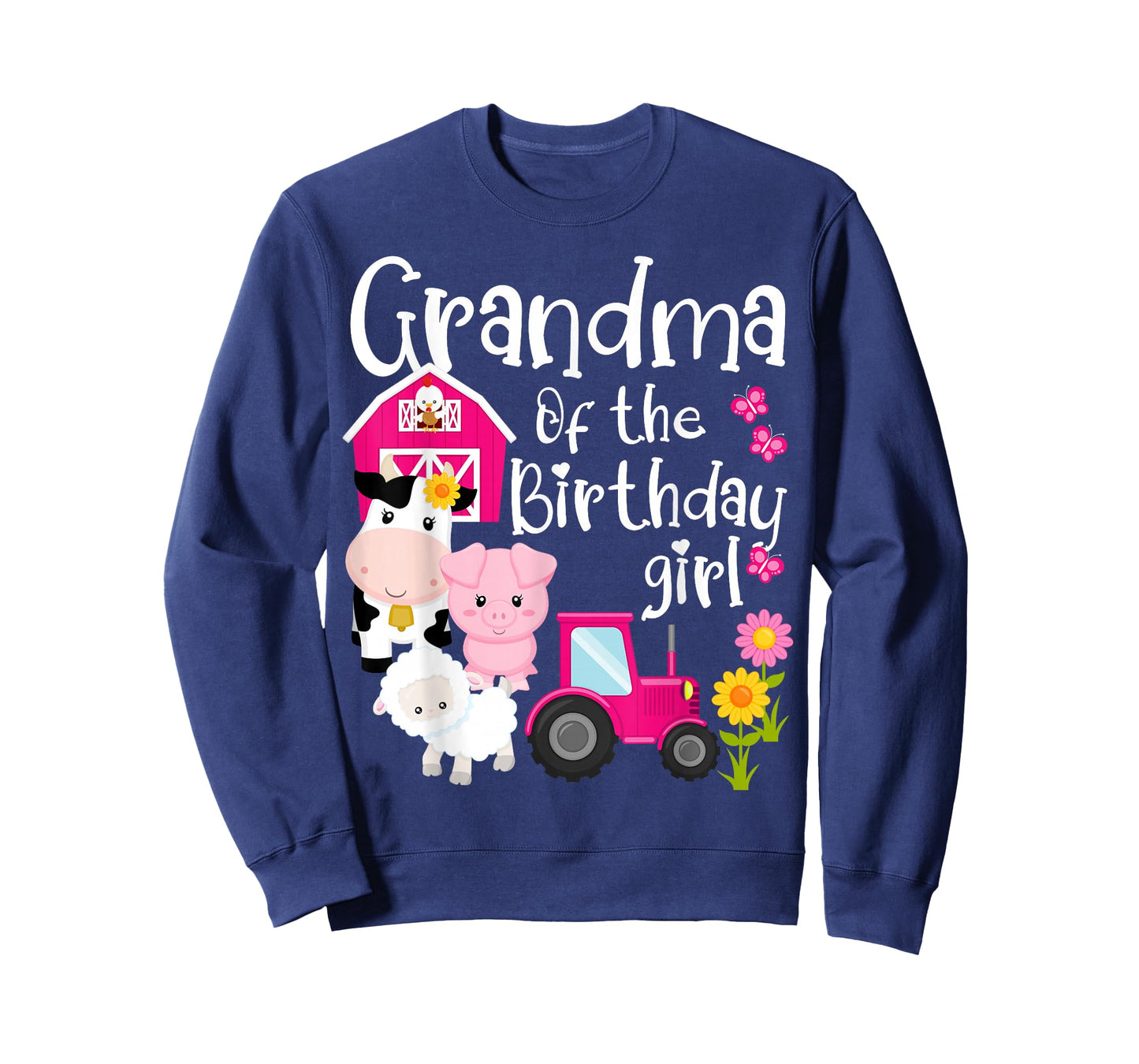 Farm Animals Grandma Of The Birthday Girl Party Barnyard T-Shirt