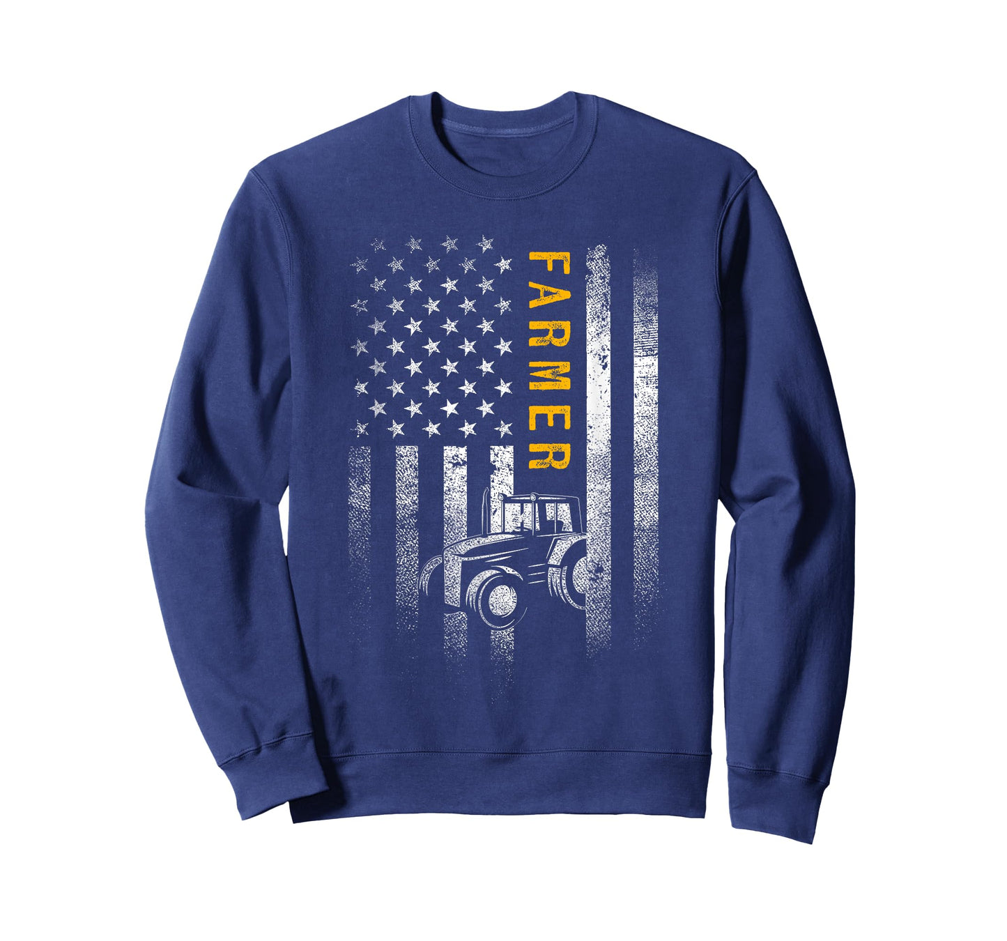 Tractor American USA Flag Funny Farmer Rancher Gifts Farming T-Shirt