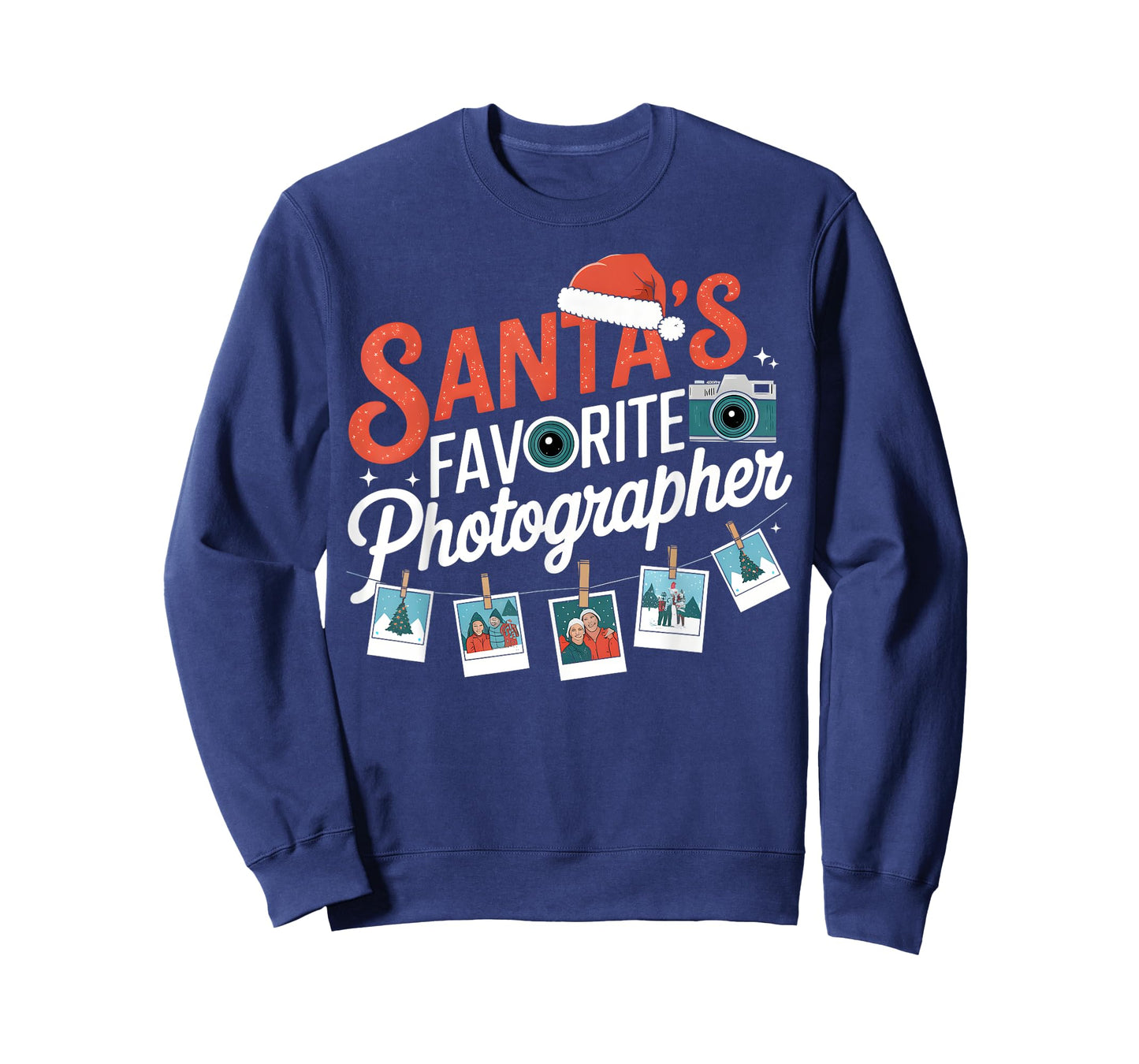 Santas Favorite Photographer Funny Christmas Photography T-Shirt