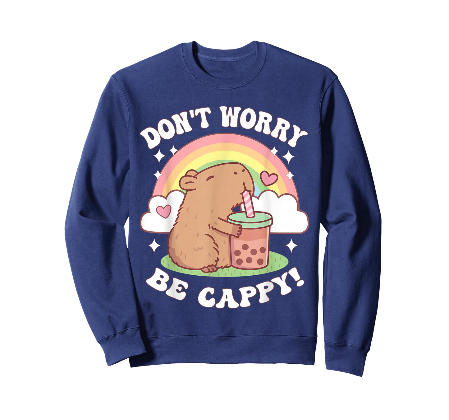 Groovy Don't Worry Be Cappy Cute Funny Capybara Animal Lover T-Shirt
