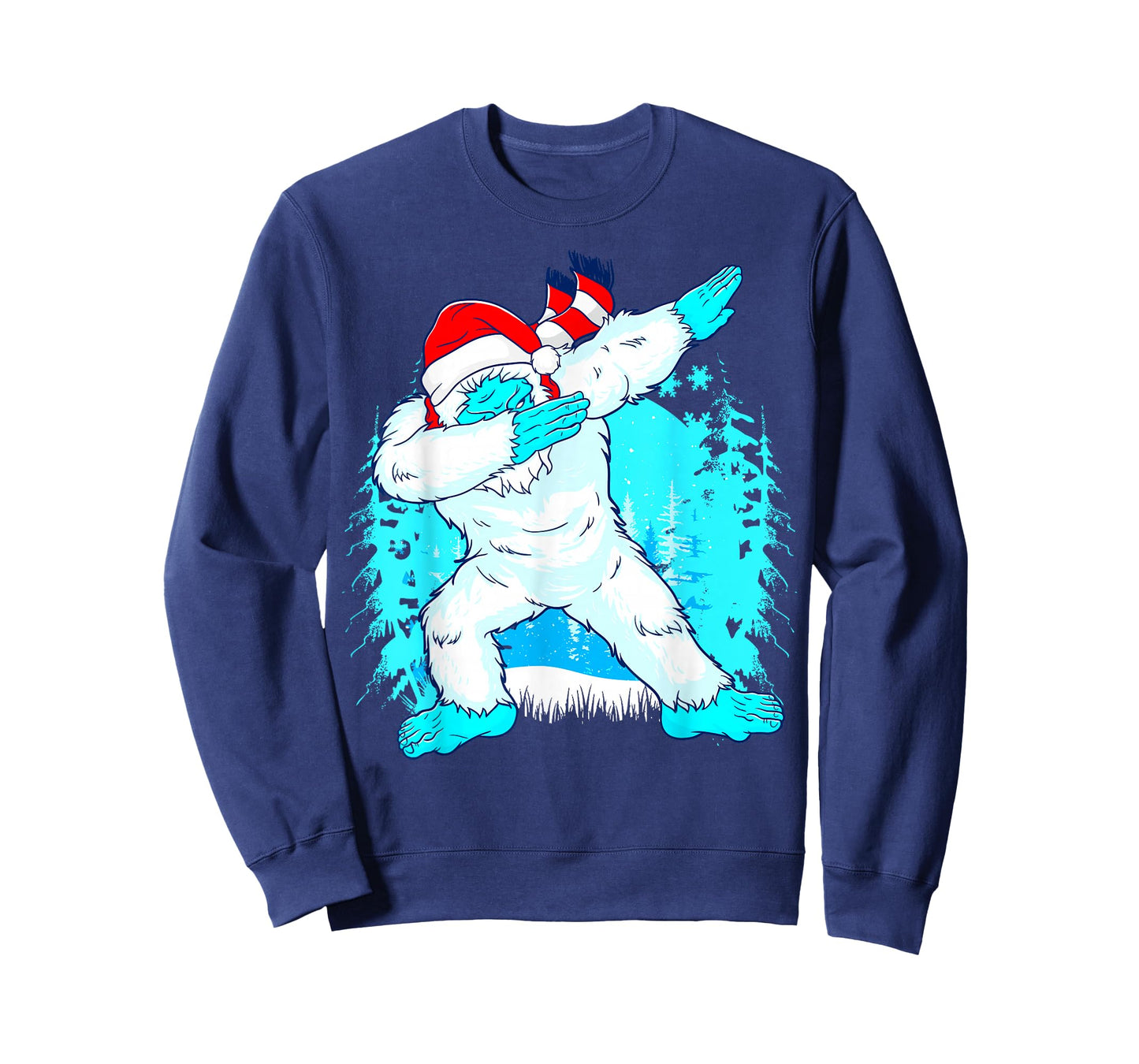 Christmas Dabbing Yeti Abominable Snowman Squatch Kids Boys T-Shirt
