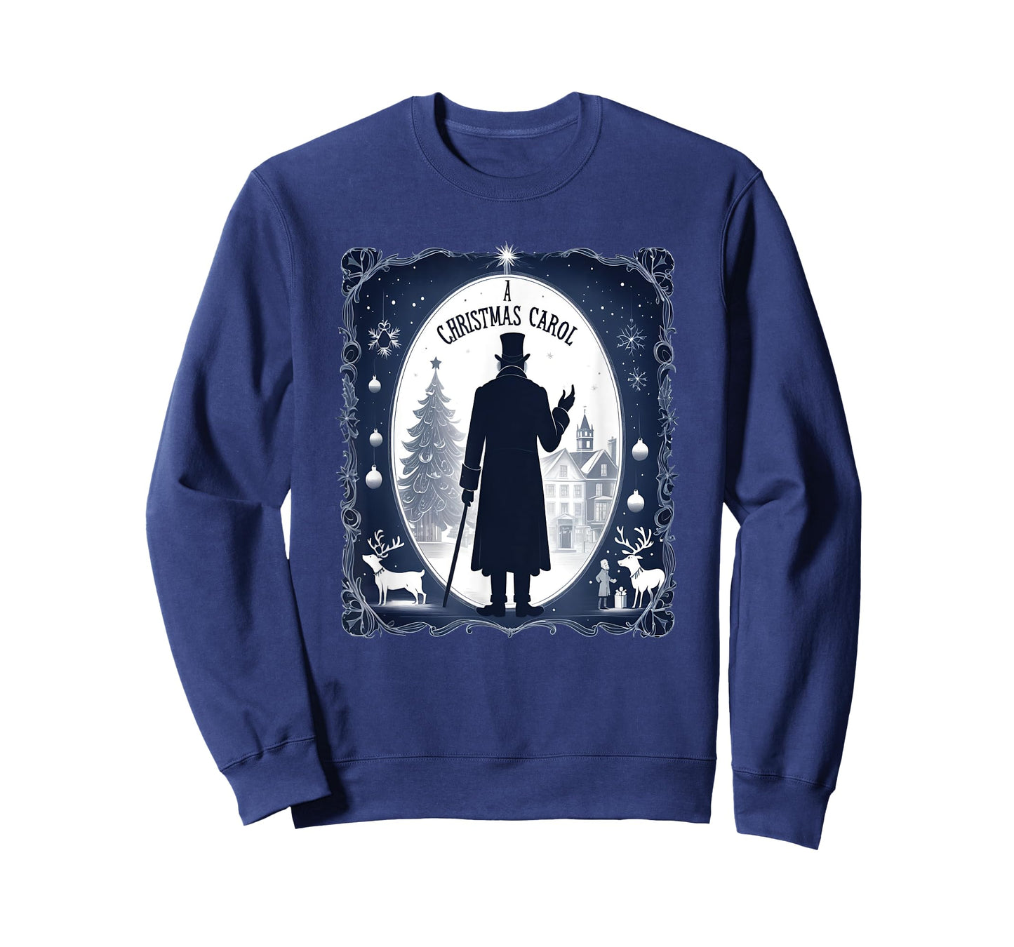 A Christmas Carol with Ebeneezer Scrooge Silhouette T-Shirt