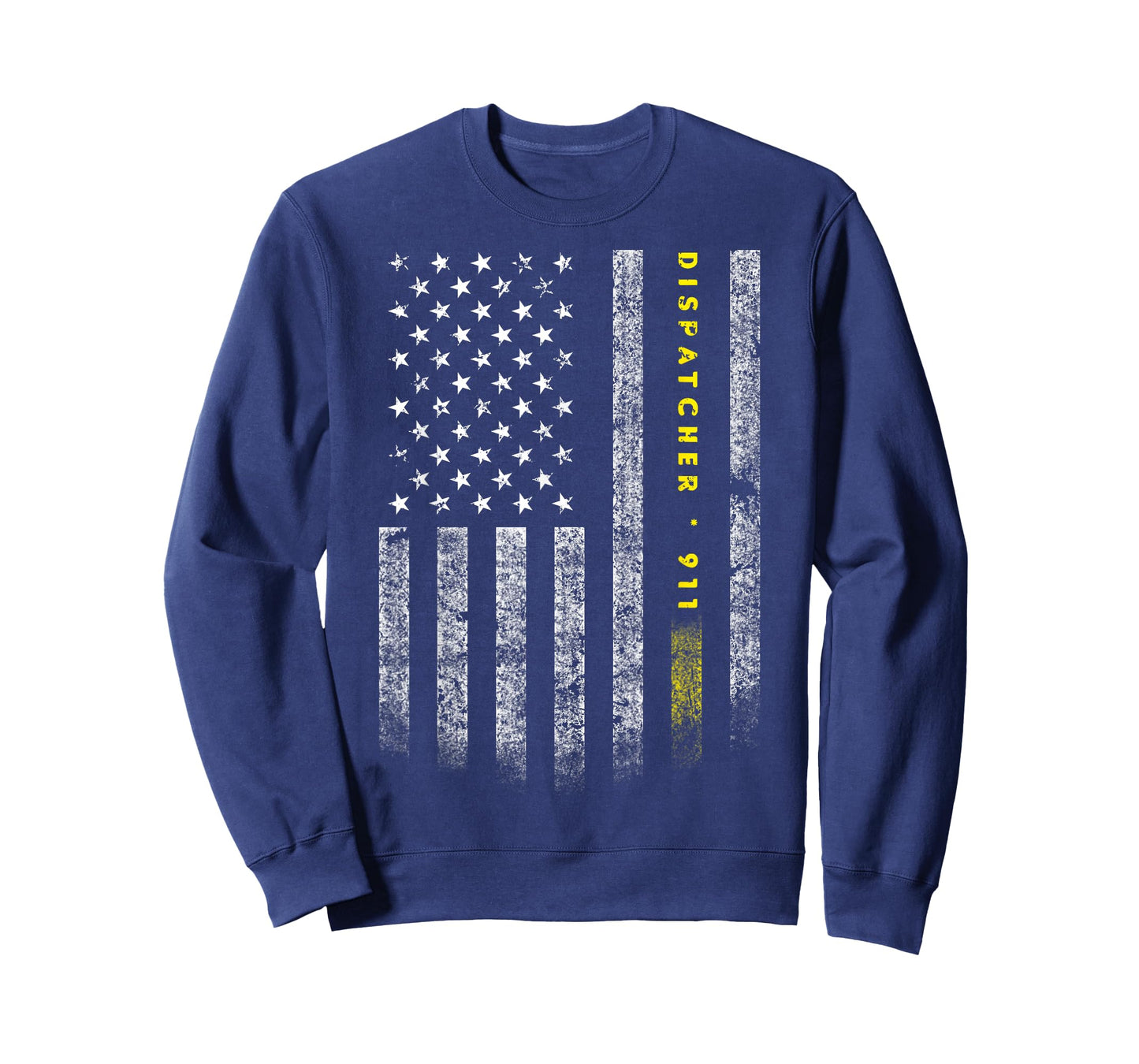 American Flag 911 Dispatcher T-Shirt gold line USA Flag Women Kids Men T-Shirt