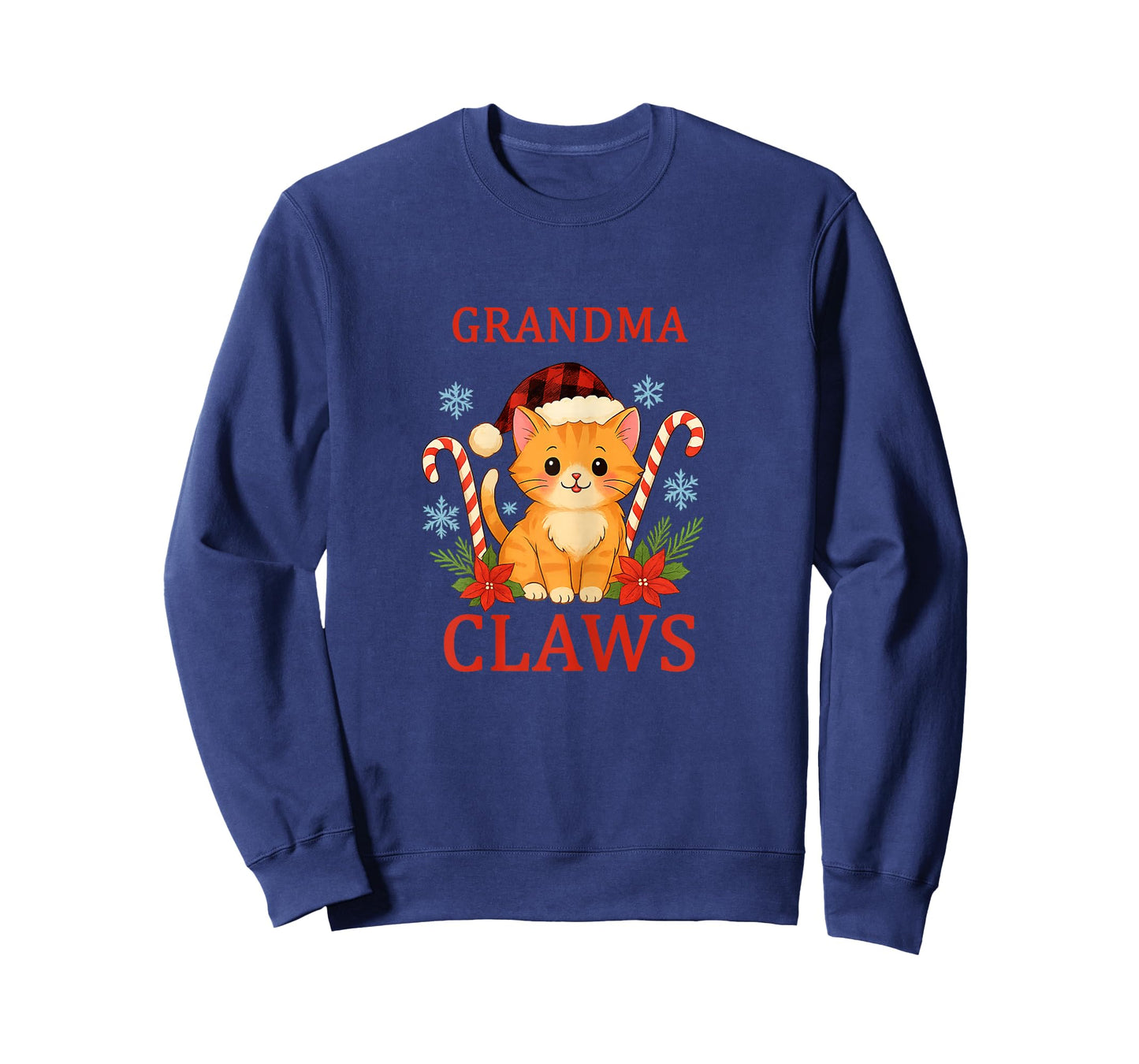 Grandma Claws Funny Christmas Cat Design for Cat Lovers T-Shirt