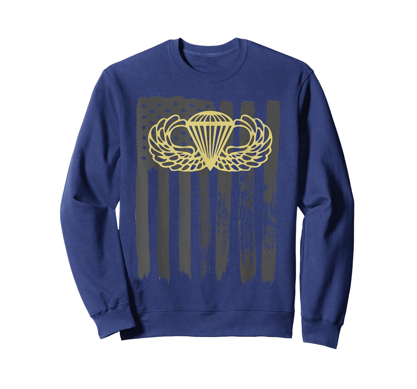 Army Parachute Wings Badge and US Flag Airborne T-Shirt
