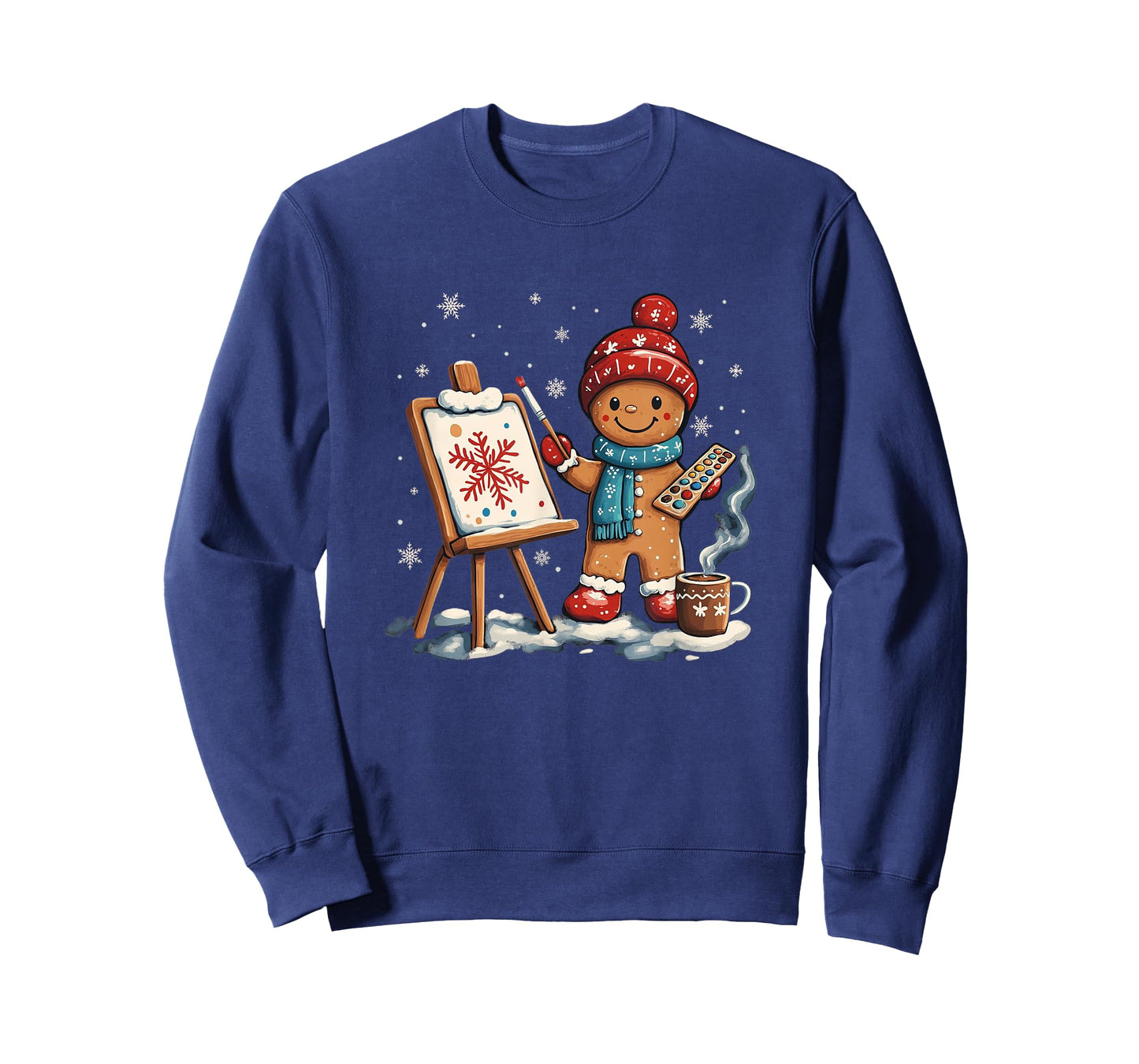 Artist Gingerbread Painter Art Teacher Student Christmas T-Shirt