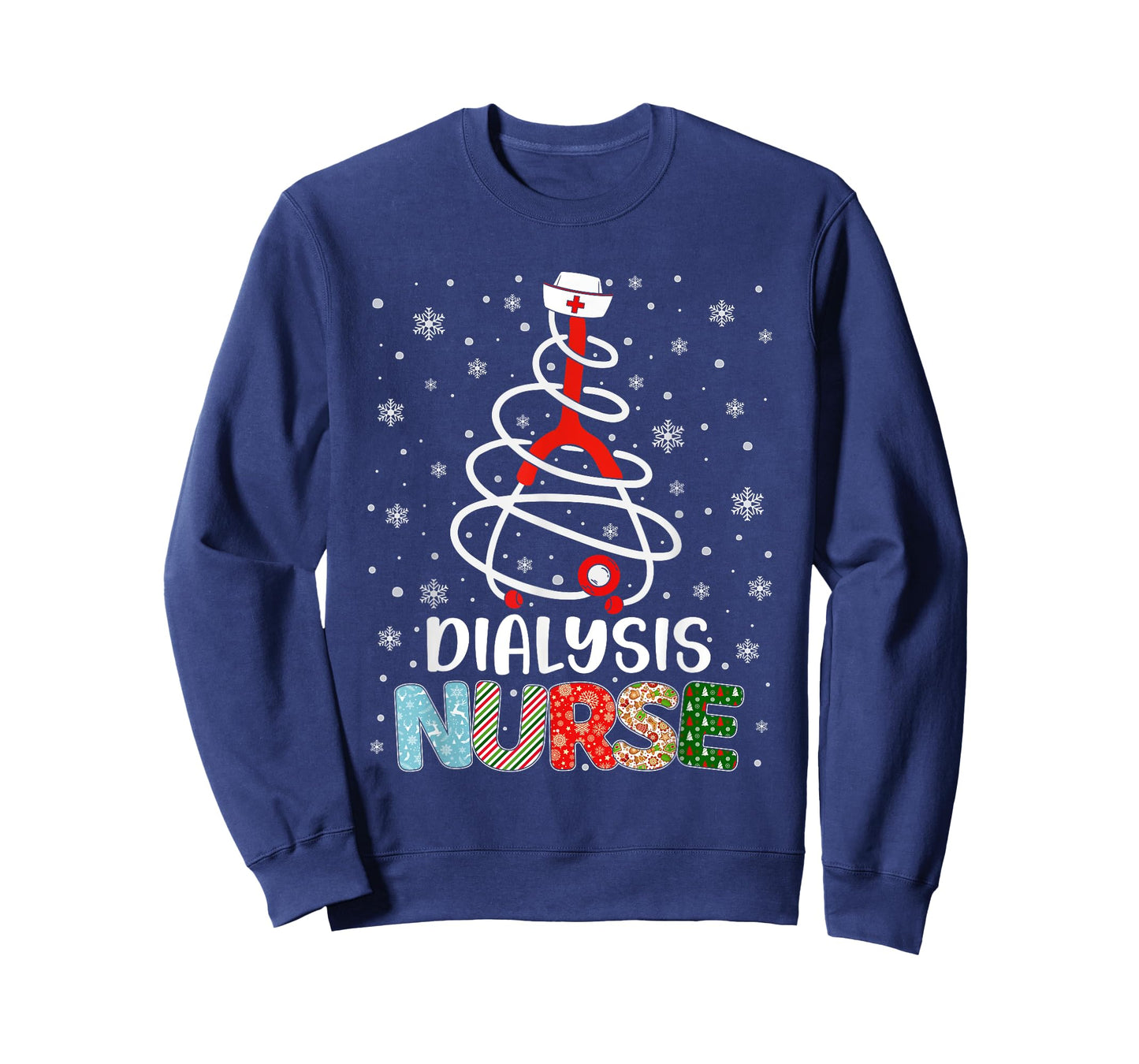 Cute Dialysis Nurse Xmas Tree Merry Christmas Nurse Nursing T-Shirt