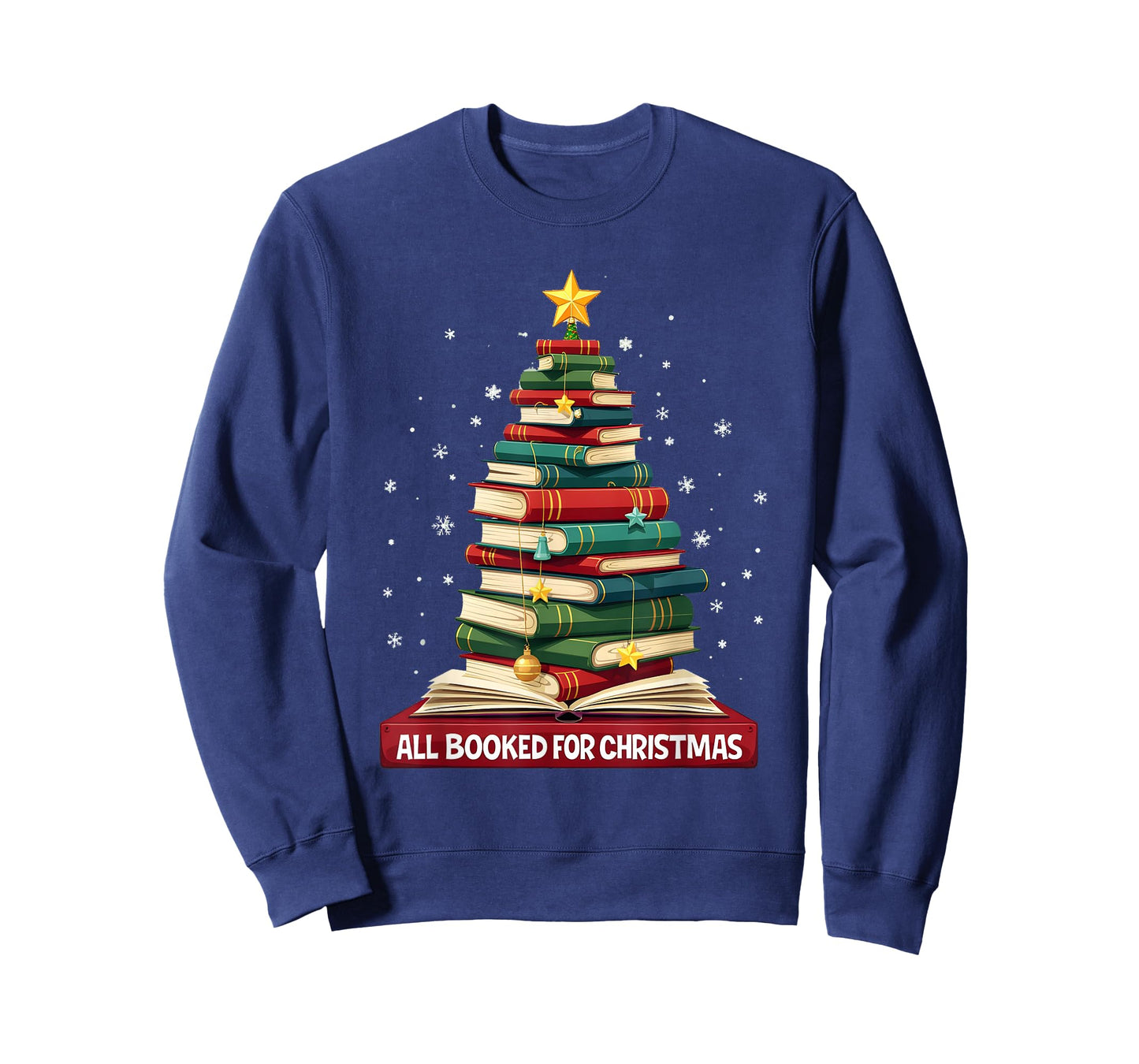 All Booked For Christmas Reading Book Lover Holiday Reader T-Shirt