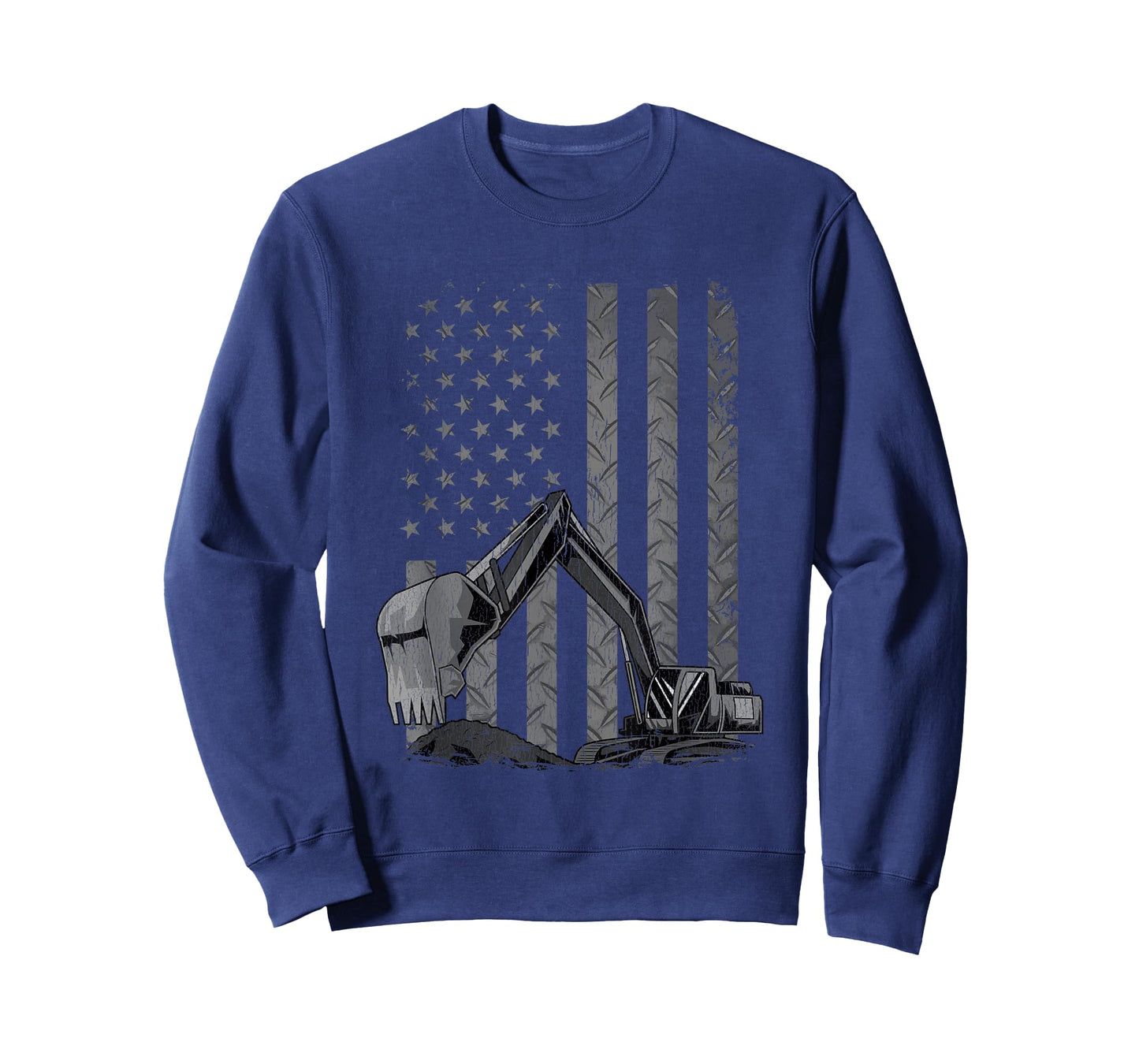 Patriotic Construction Worker Excavator Operator Digger Cool T-Shirt