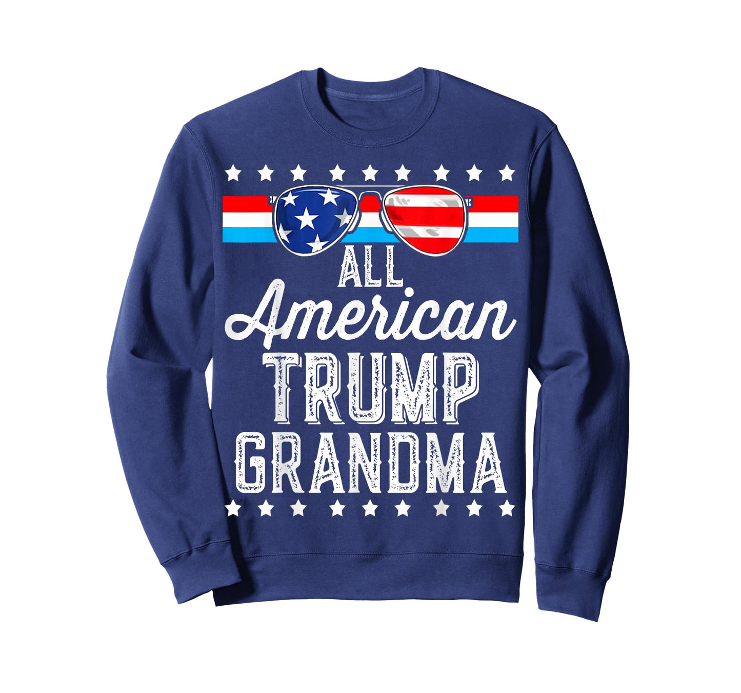 All American Trump Grandma American Flag Sunglasses Trump T-Shirt