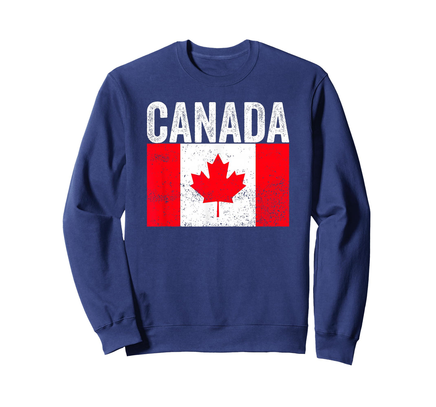 Vintage Canada Flag Distressed Maple Leaf Patriotic Design T-Shirt