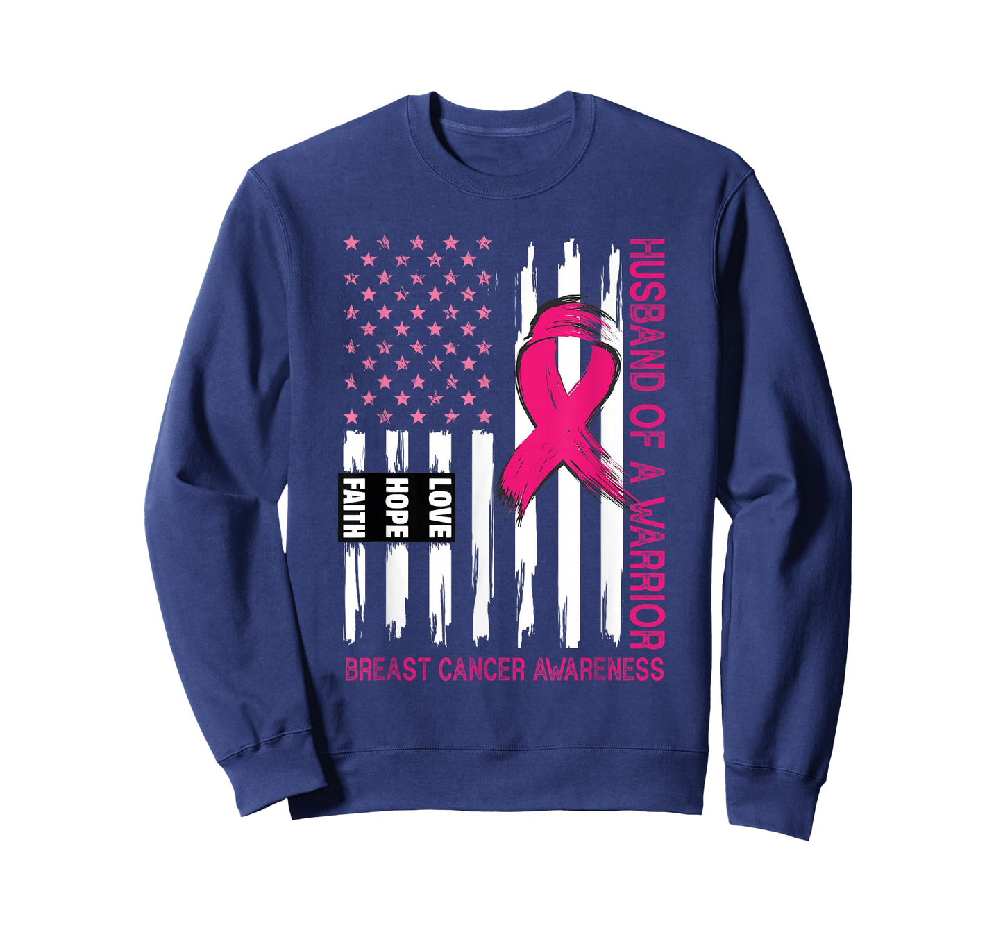 Husband Of A Warrior Breast Cancer Awareness Support Squad T-Shirt