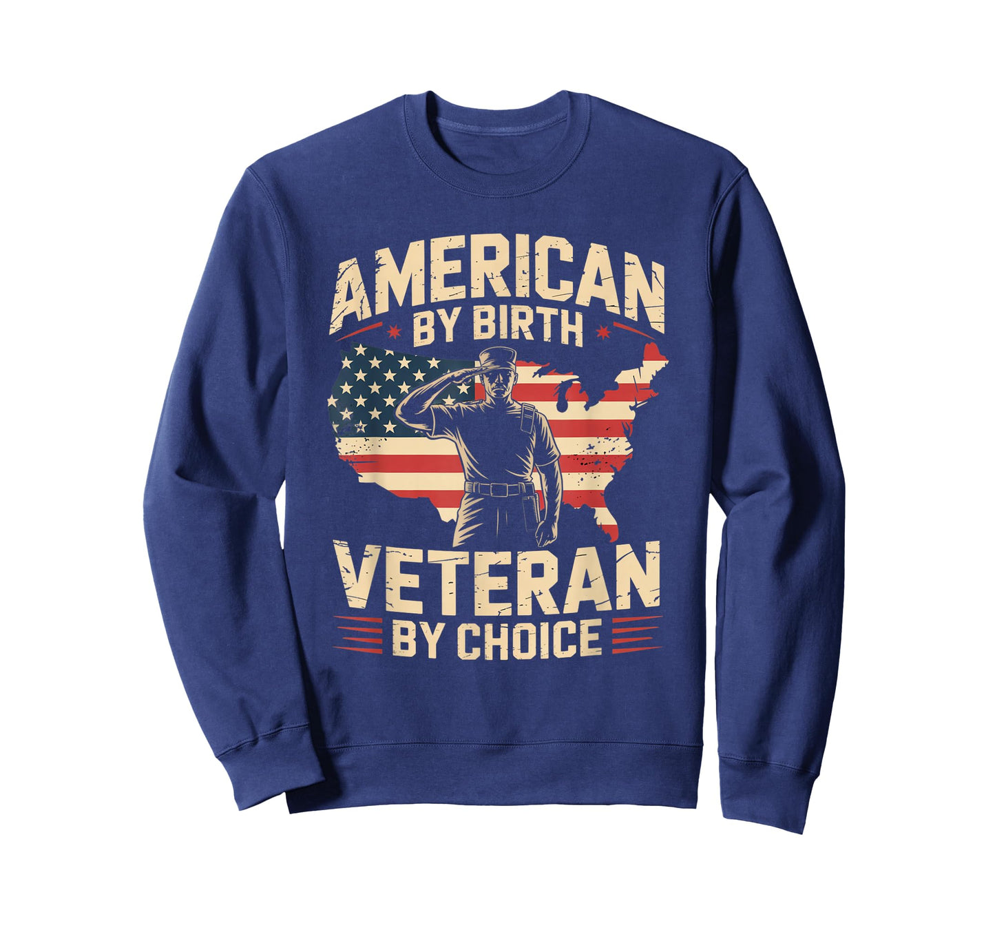 American by Birth Veteran by Choice US Flag Veterans Day T-Shirt