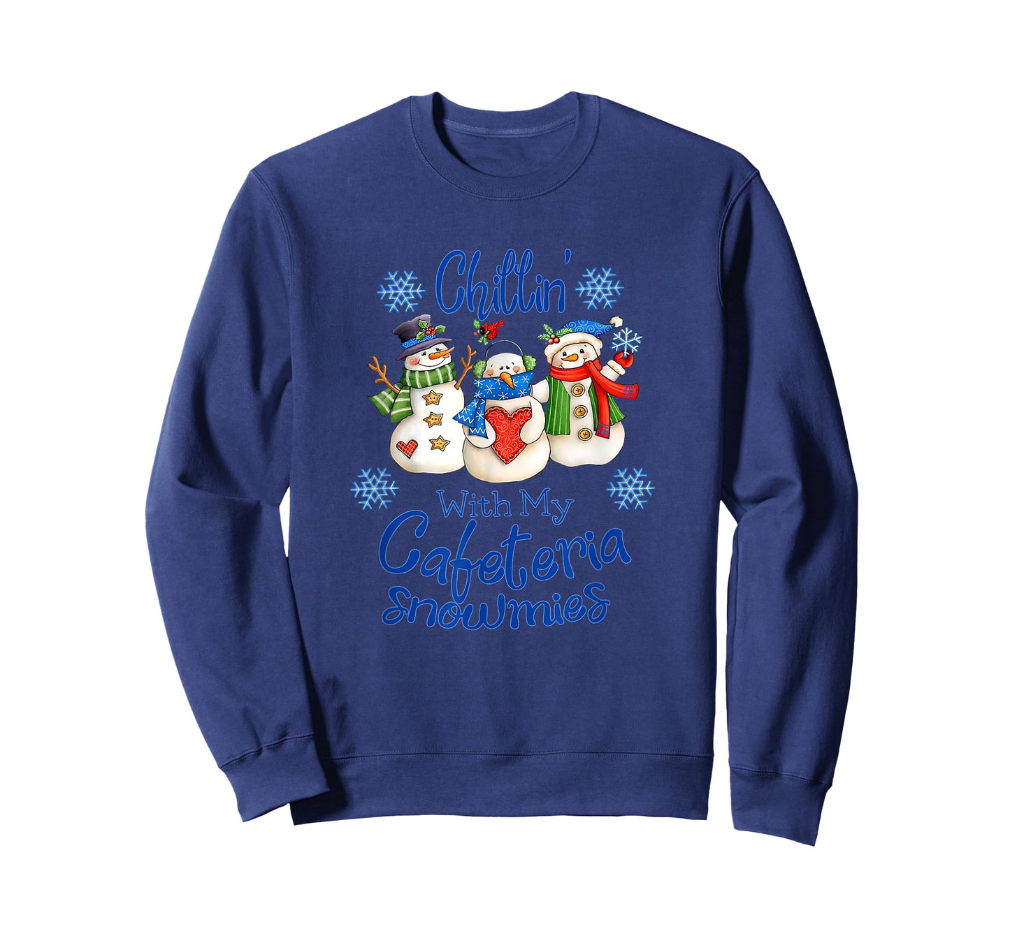 Chilling' With My Cafeteria Snowmies Snowman Lunch Lady Xmas T-Shirt