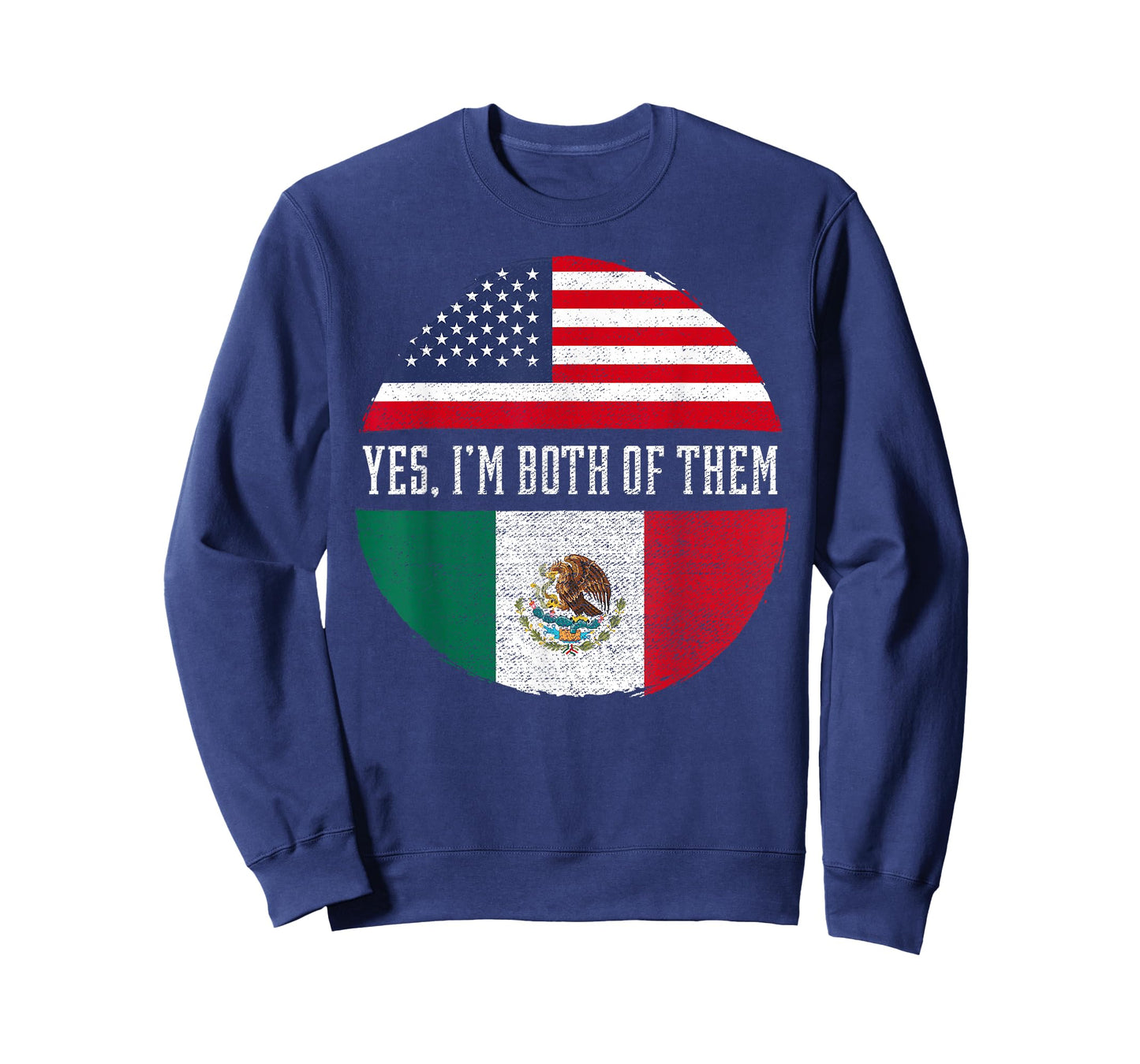 Half American Half Mexican USA Flag Mexico Heritage DNA T-Shirt Small