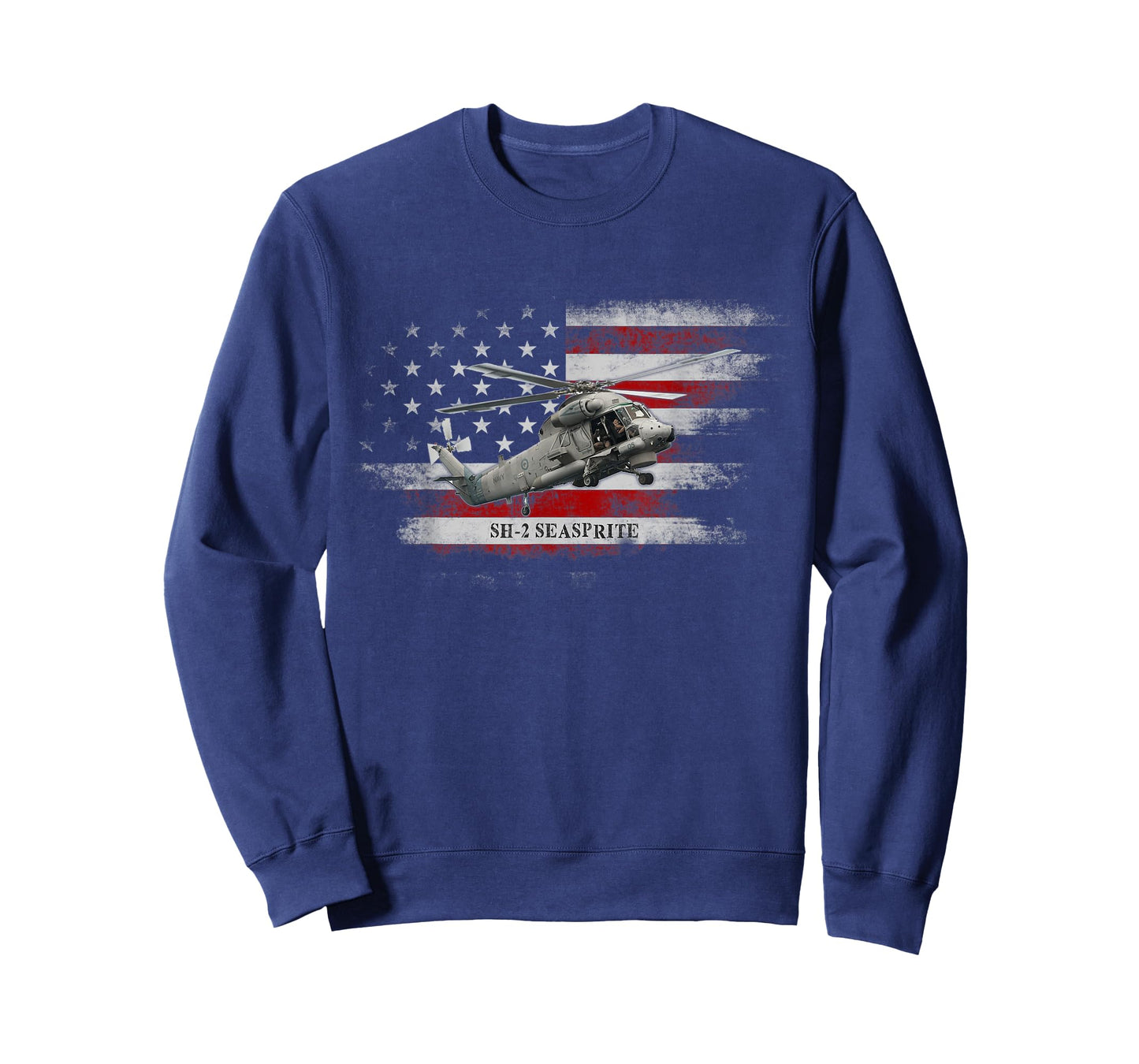 SH-2 Seasprite Helicopter USA Flag Helicopter Pilot Gifts T-Shirt for Women Men