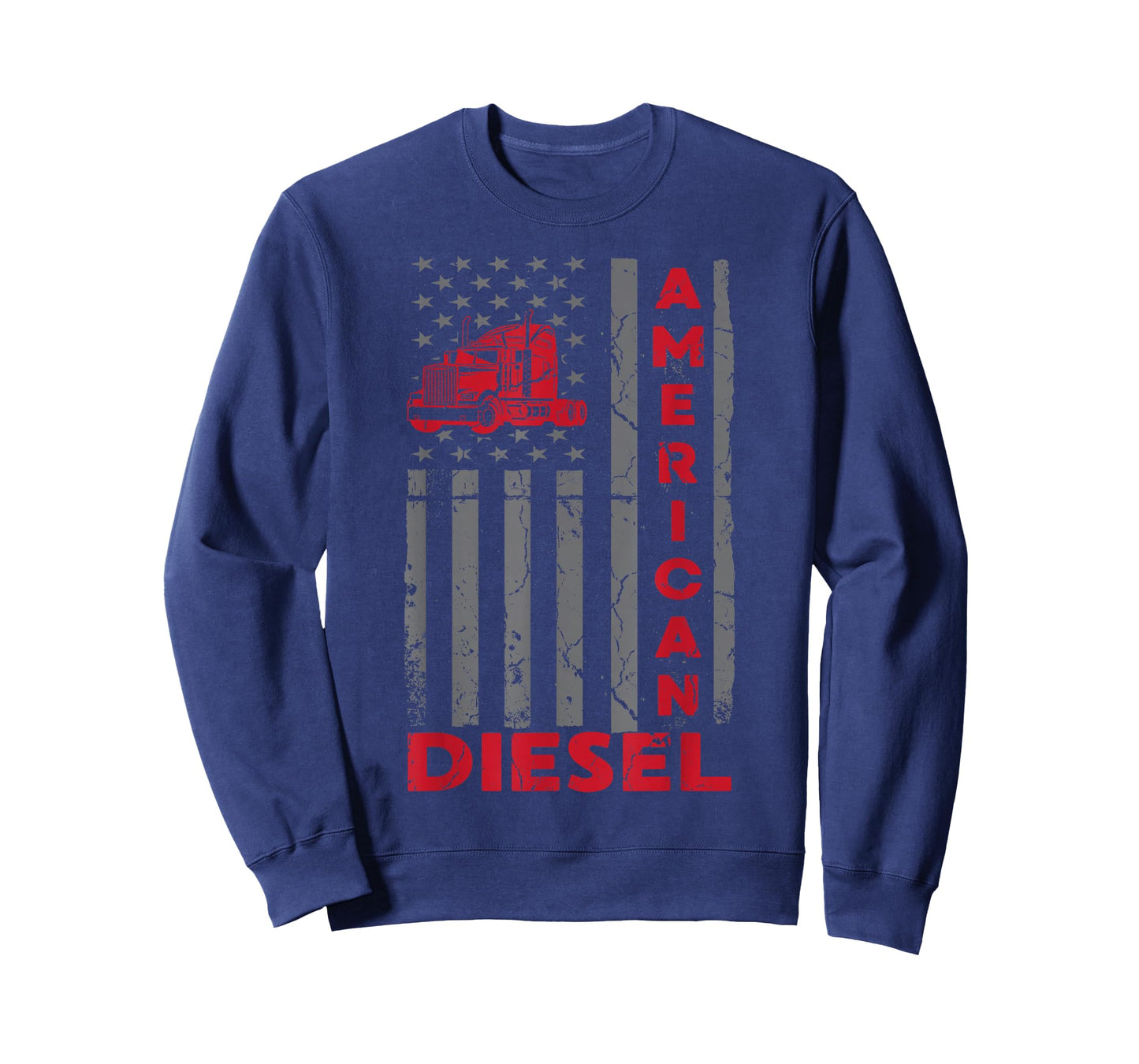 American Diesel Patriotic Flag Trucking Life USA Truck Fan T-Shirt