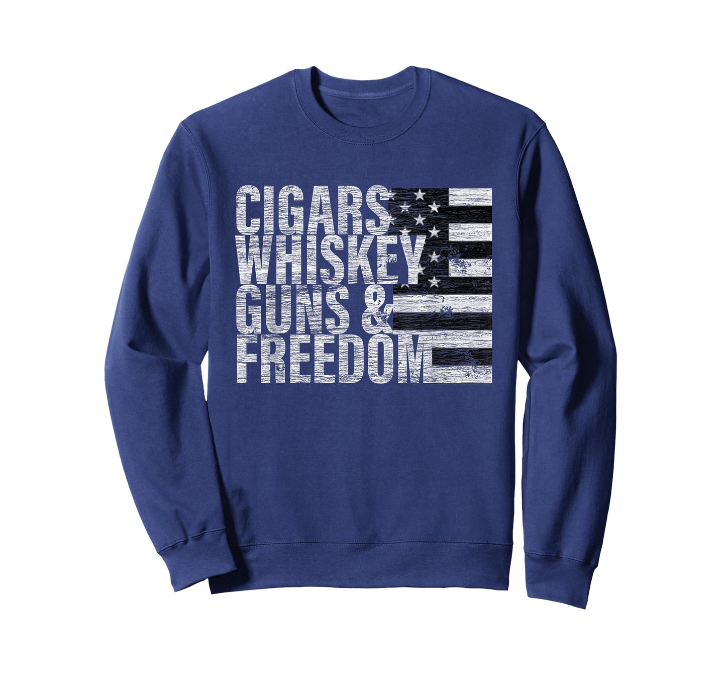 Cigars Whiskey Guns & Freedom T-Shirt Flag Tee T-Shirt
