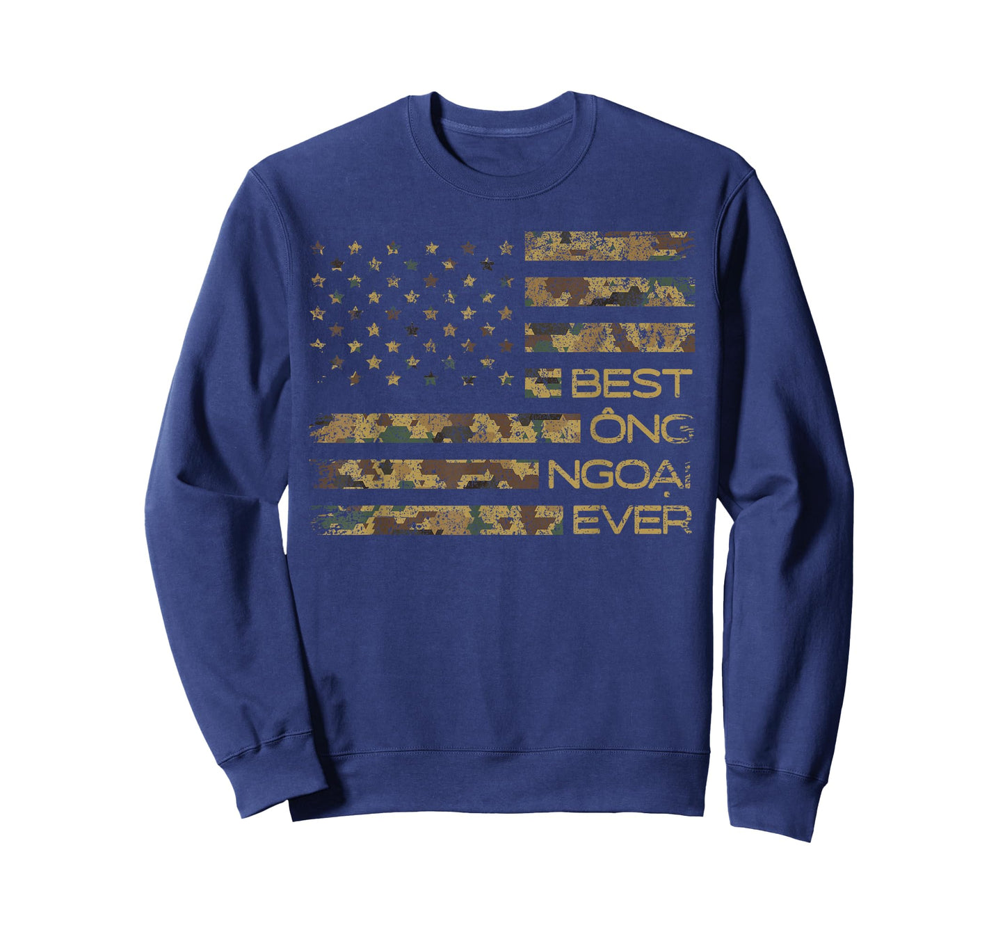 Mens Best Ong Ngoai Ever USA Flag | Funny Vietnamese Grandpa T-Shirt