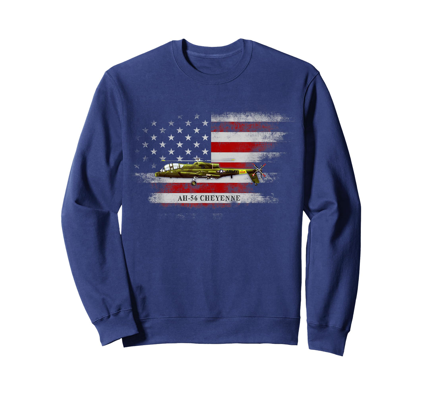 AH-56 Cheyenne Helicopter USA Flag Helicopter Pilot Gifts Women Men T-Shirt