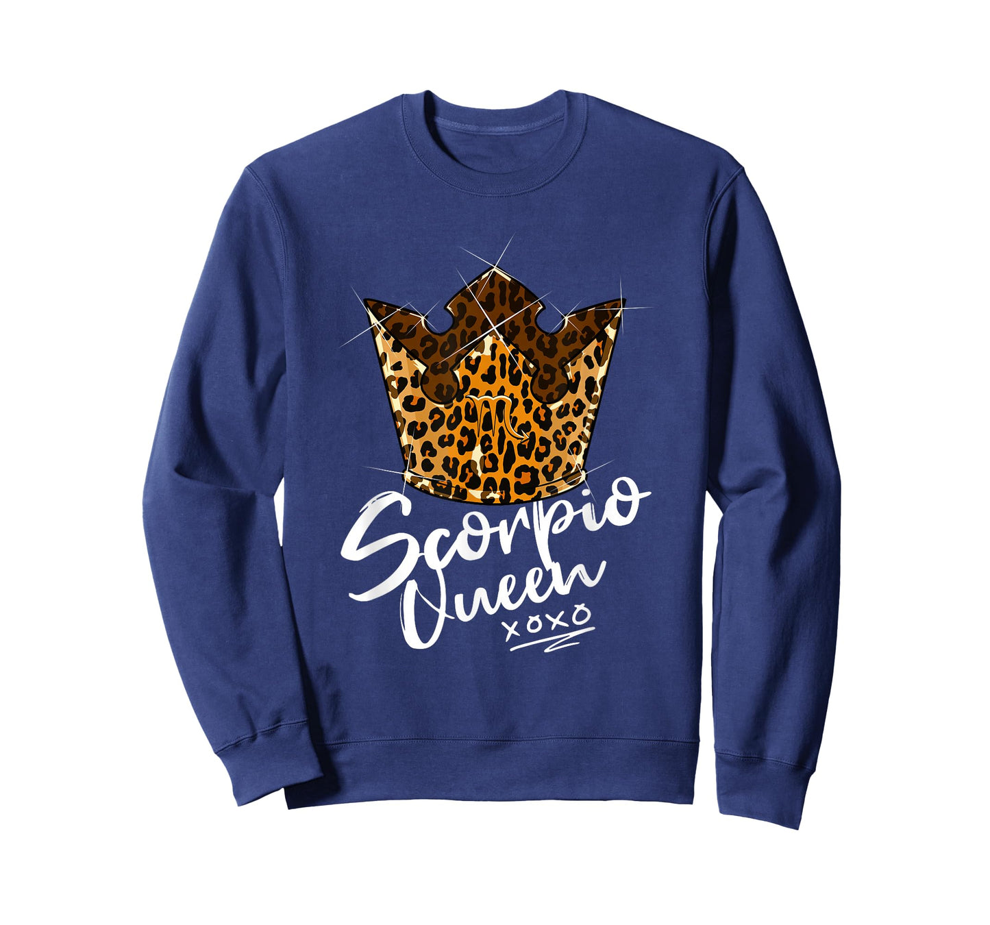 Leopard Scorpio Queen Zodiac Sign with Leopard Pattern Crown T-Shirt
