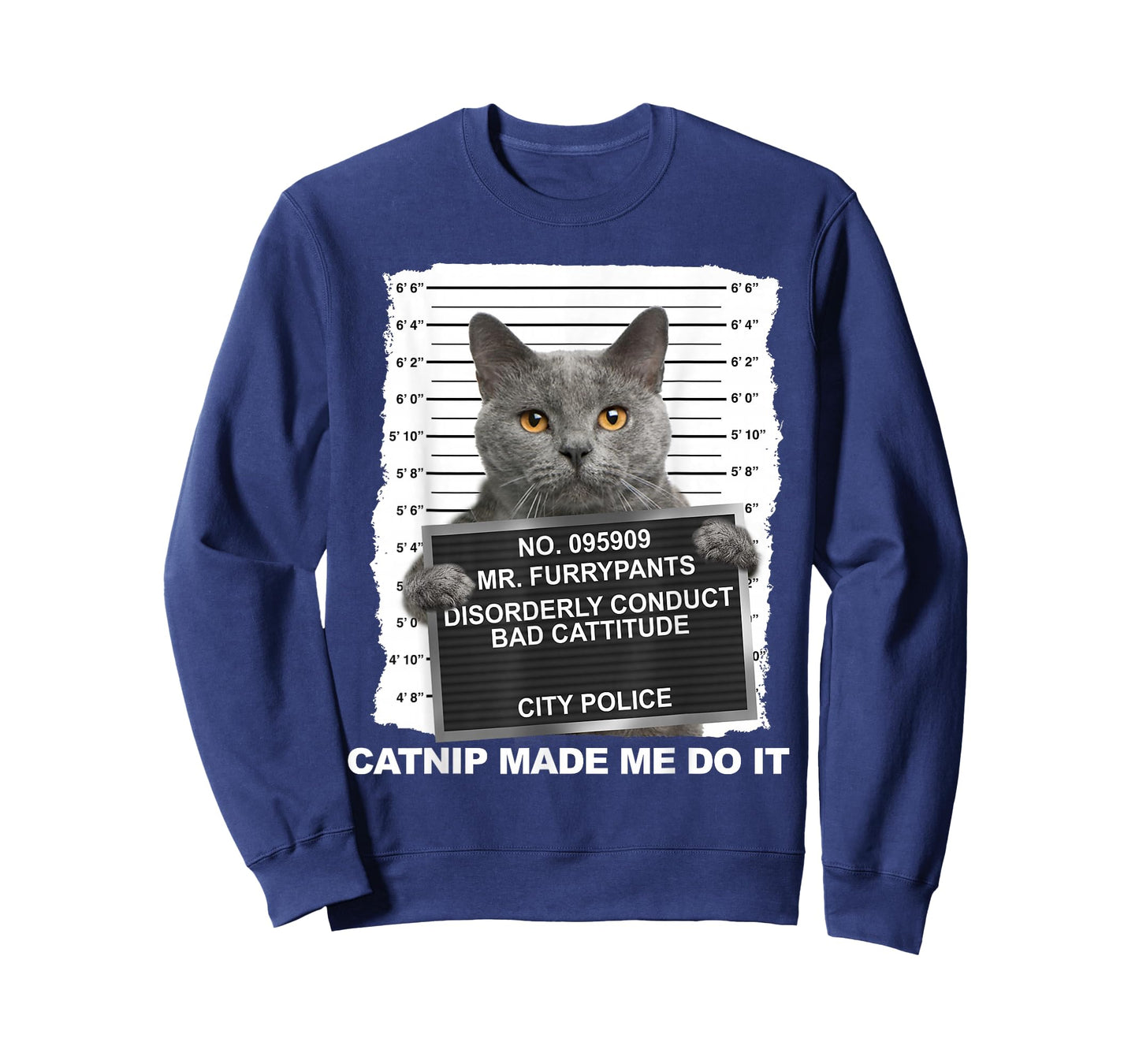 Catnip Made Me Do It Funny Cat Tee T-Shirt Small