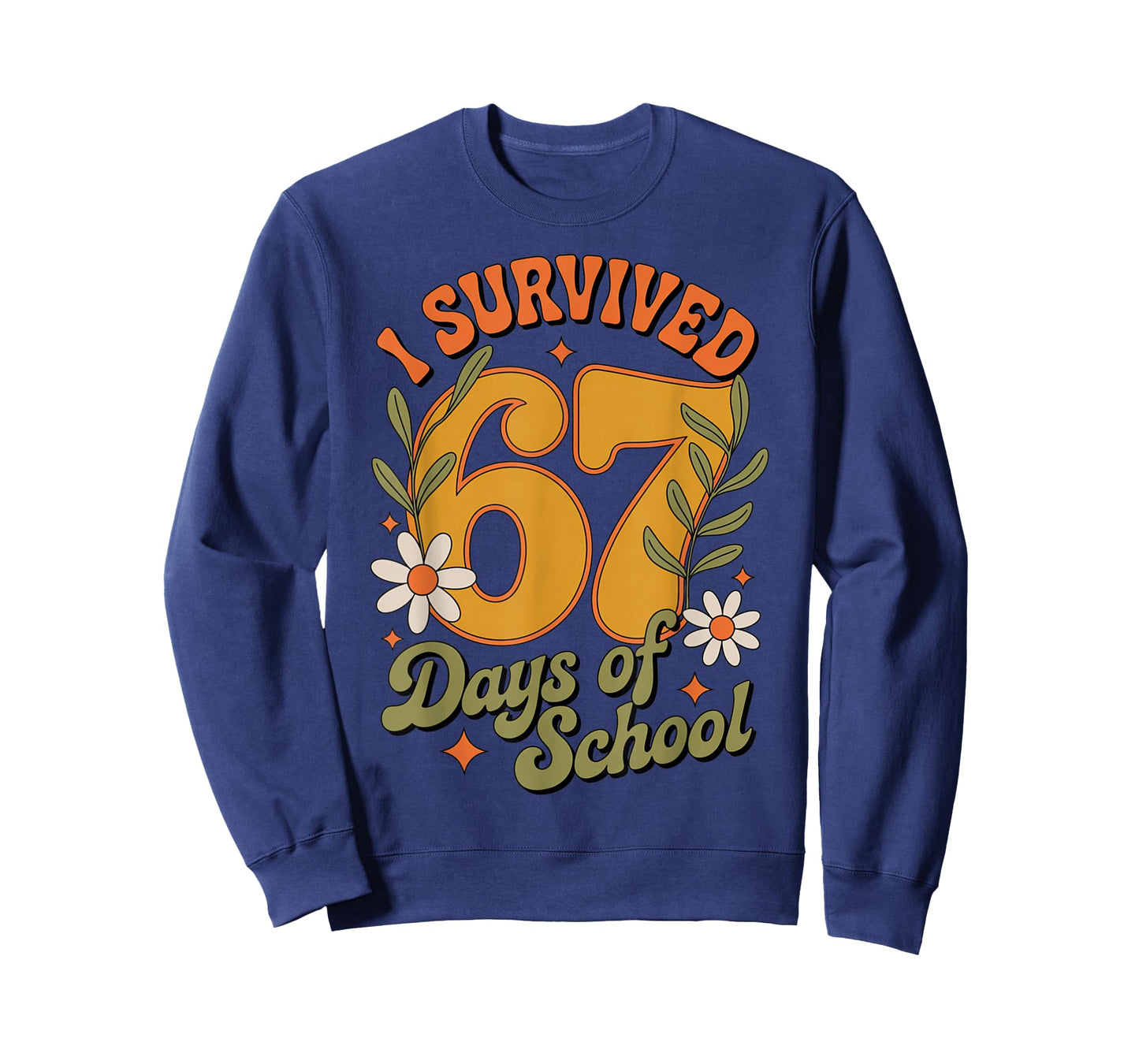 I Survived 67 Days of School Teachers Students Retro T-Shirt