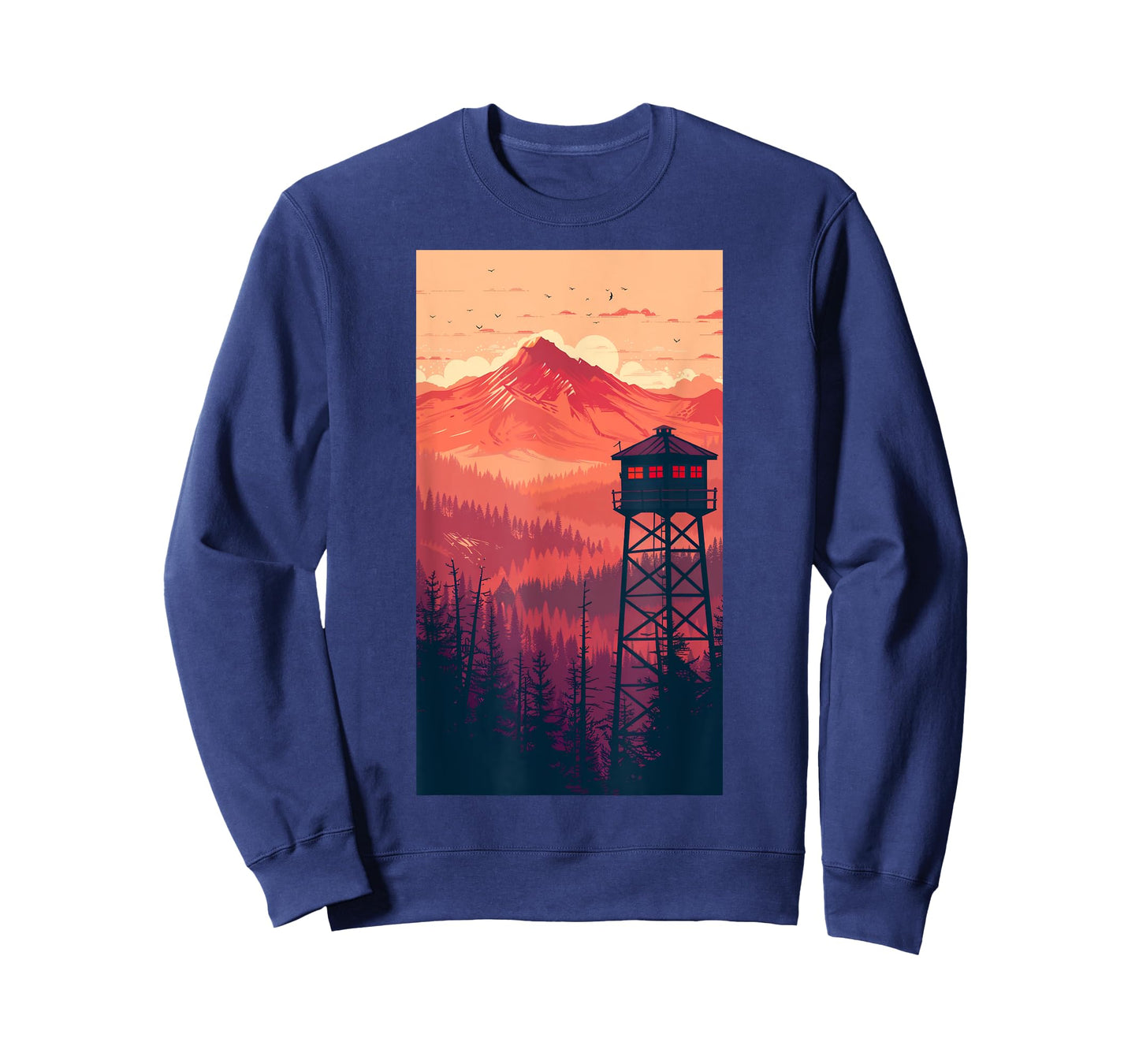 Fire Tower Landscape Mountain watch T-Shirt